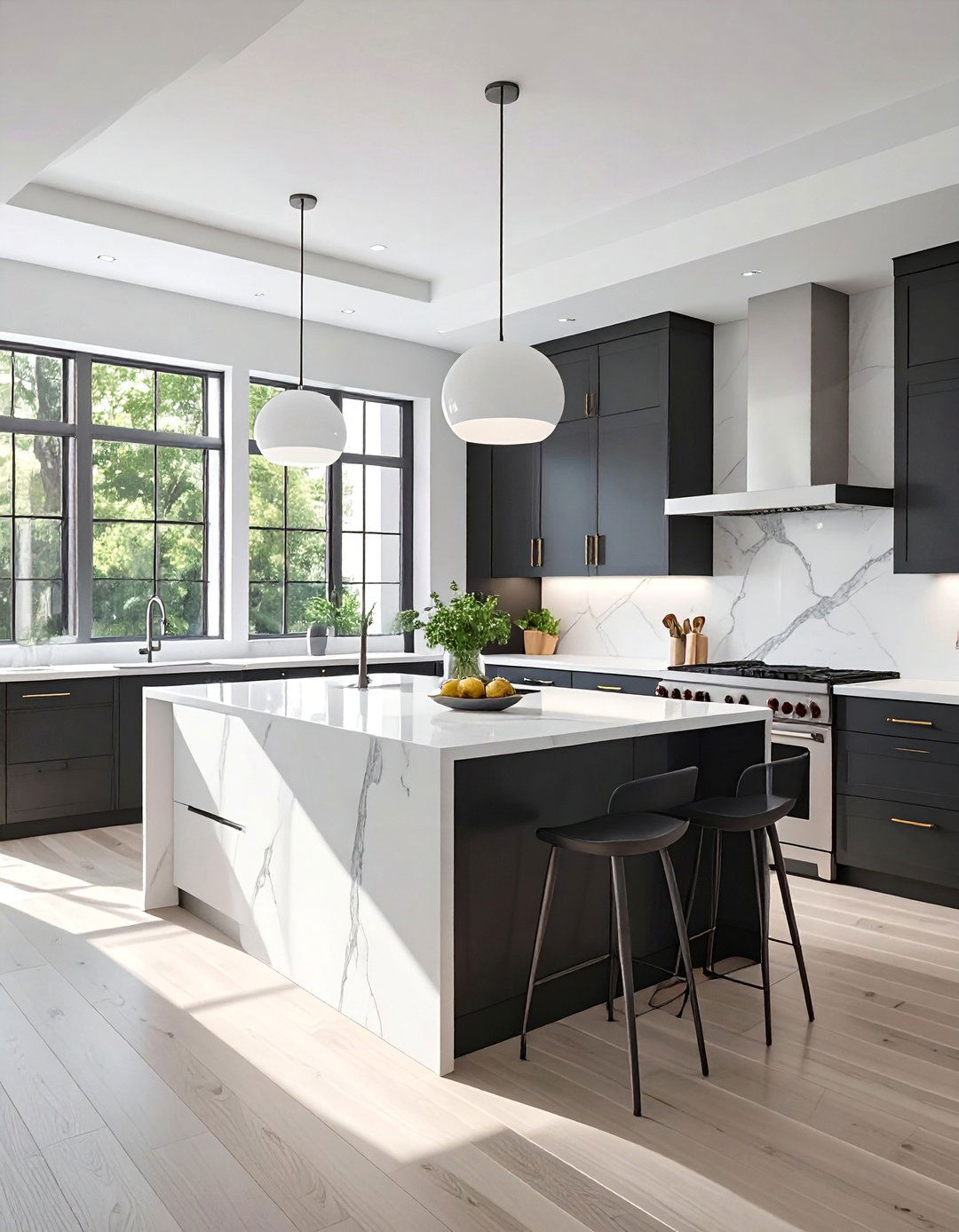 The Minimalist Black Kitchen - 30 black and white kitchen ideas