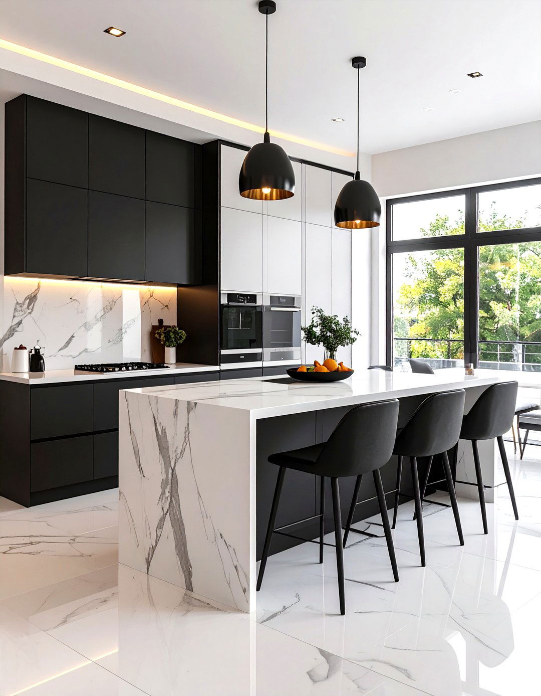 The Minimalist Black and White Kitchen Nook - 30 kitchen nook ideas