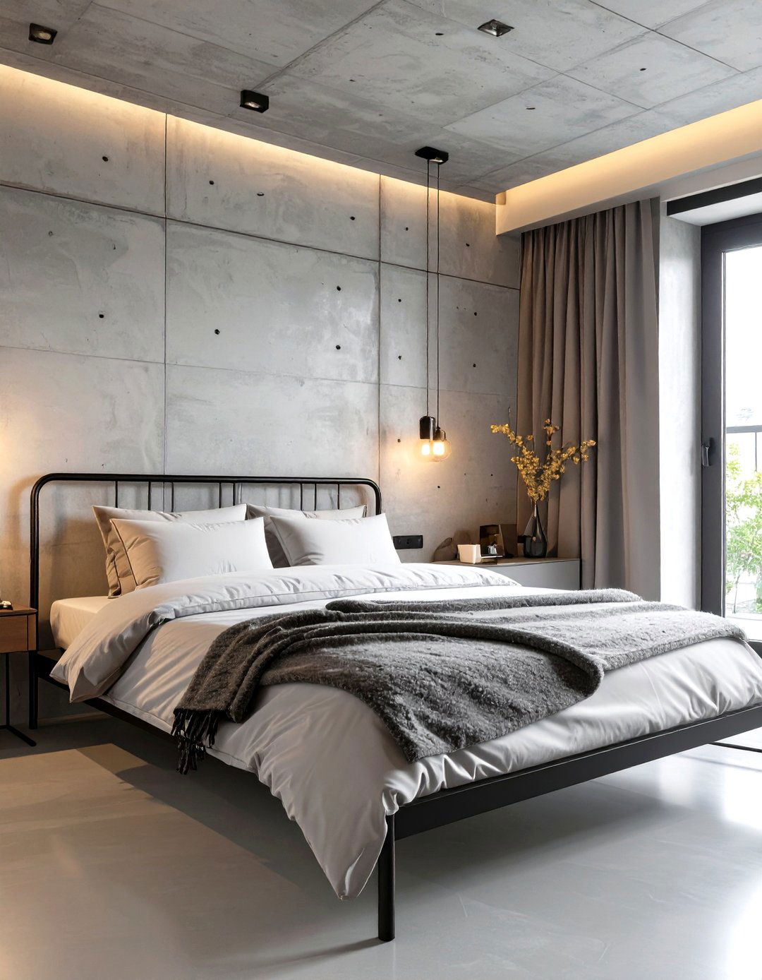 The Minimalist Concrete Bedroom - 30 guys bedroom ideas
