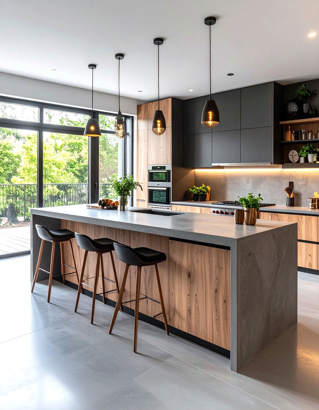 The Minimalist Concrete Kitchen Island - 30 kitchen islands ideas