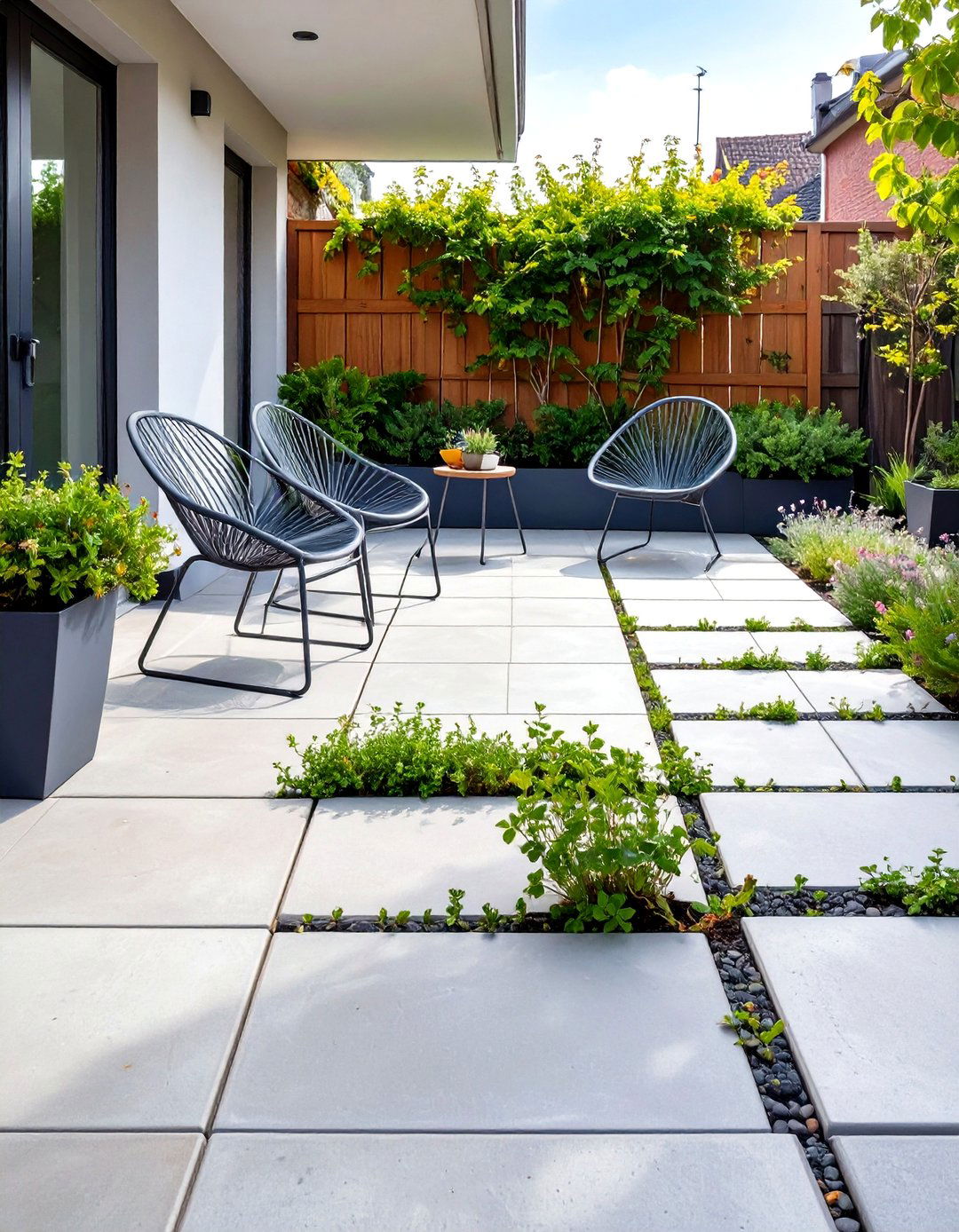 The Minimalist Concrete Paver Patio Deck - 30 cheap deck ideas