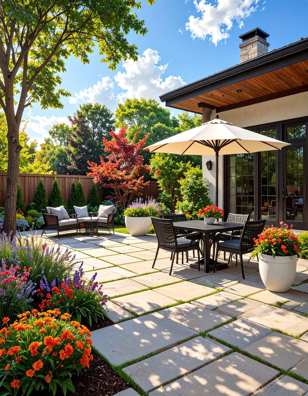 The Minimalist Concrete Paver Patio - 30 backyard patio ideas on a budget