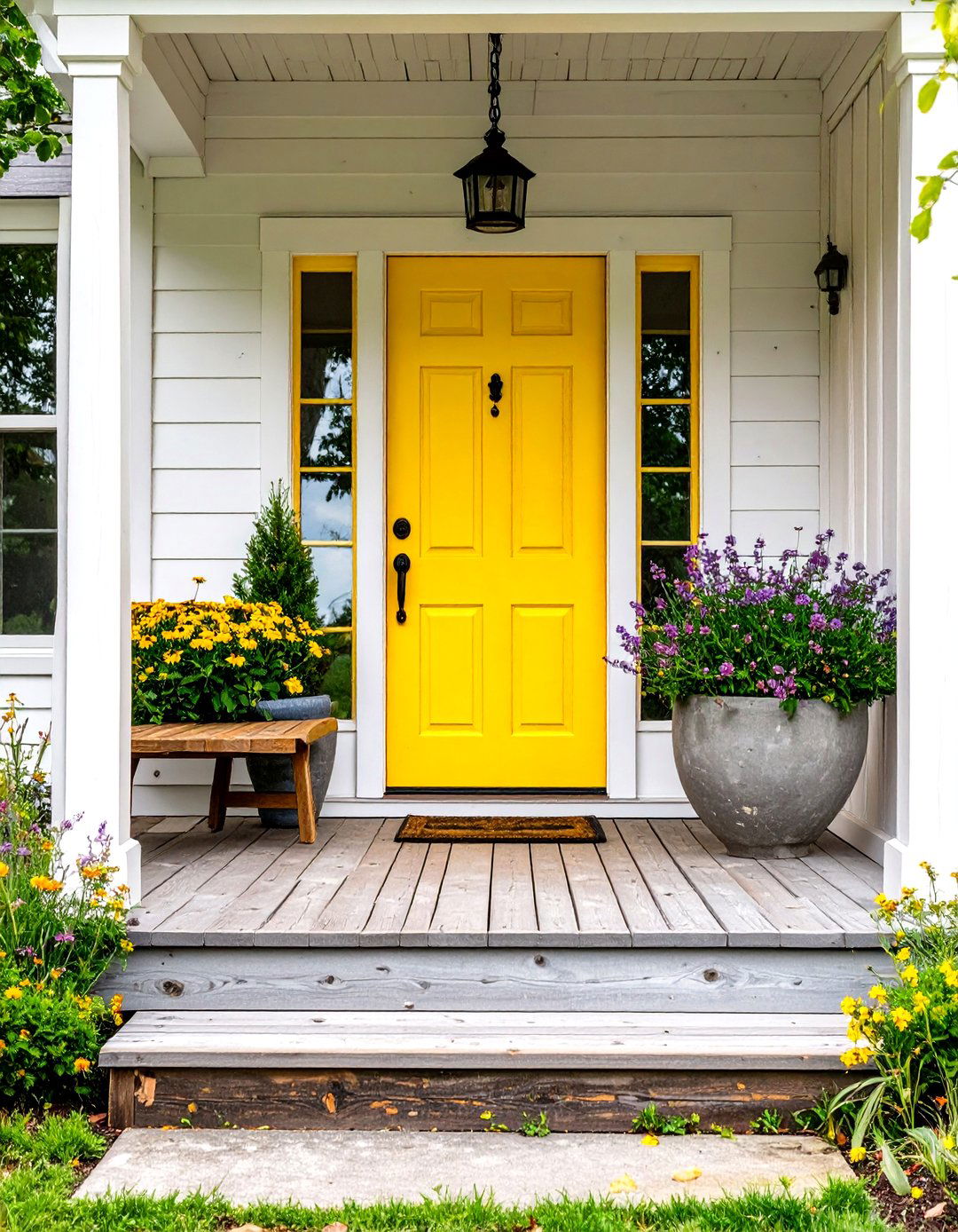 The Minimalist Farmhouse Stoop - 30 country farmhouse porch ideas
