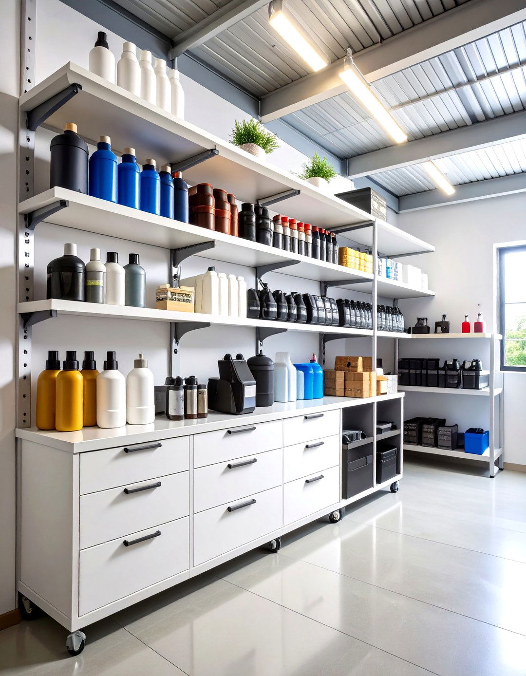 The Minimalist Floating Garage Shelf - 30 garage shelf ideas