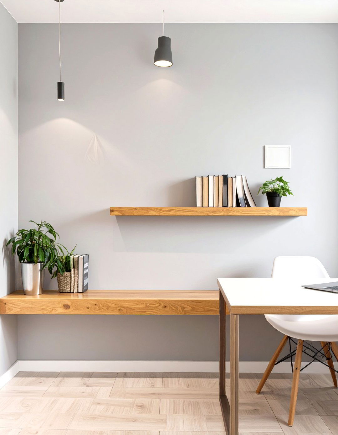 The Minimalist Floating Ledge - 30 office shelving ideas