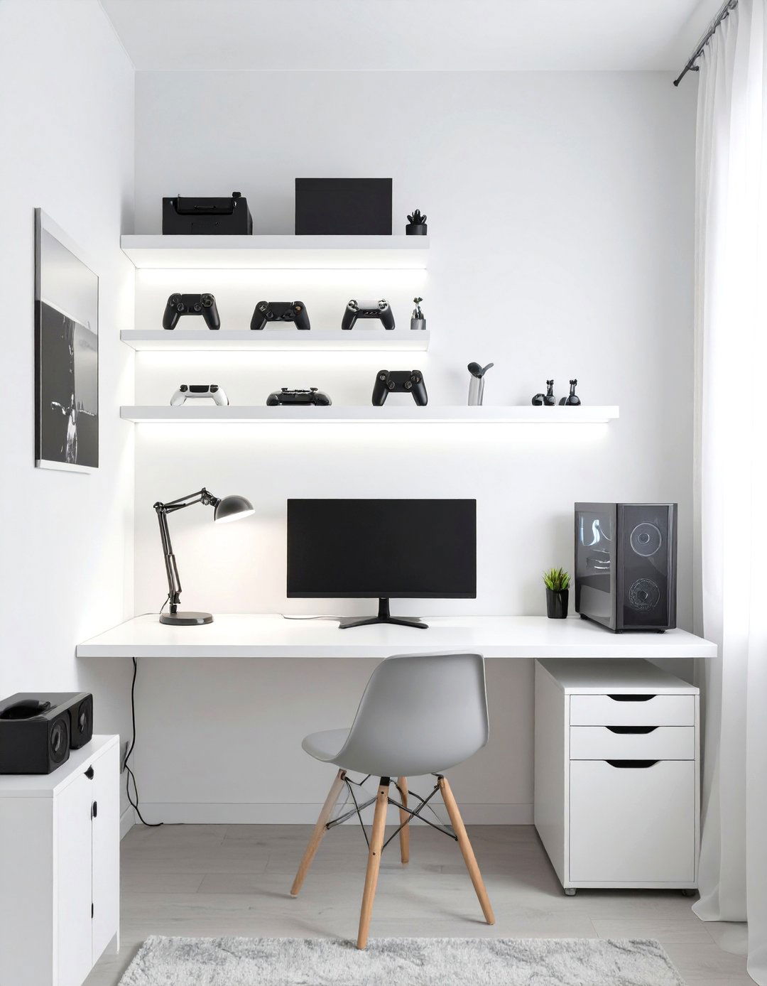 The Minimalist Gaming Corner - 30 game room ideas on a budget