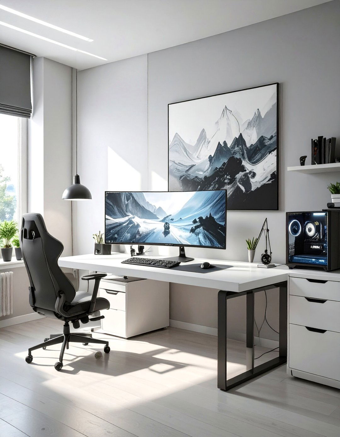 The Minimalist Gaming Setup - 30 game room decor ideas