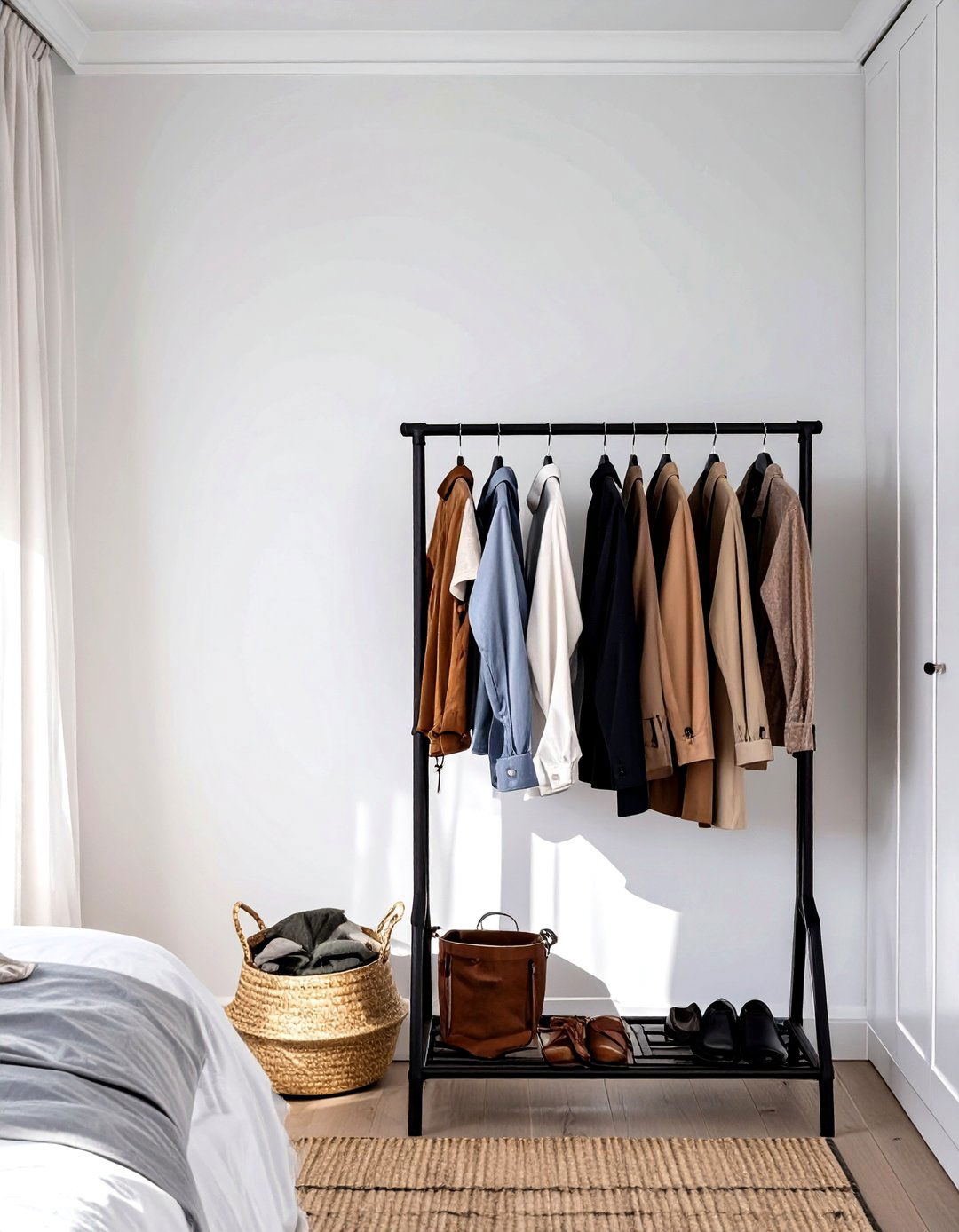 The Minimalist Garment Rack - 30 open closet ideas