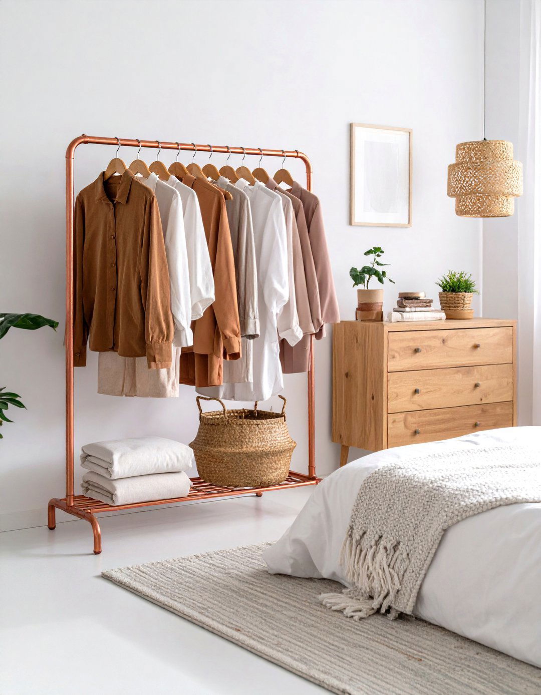 The Minimalist Garment Rack - 30 diy closet organizer ideas