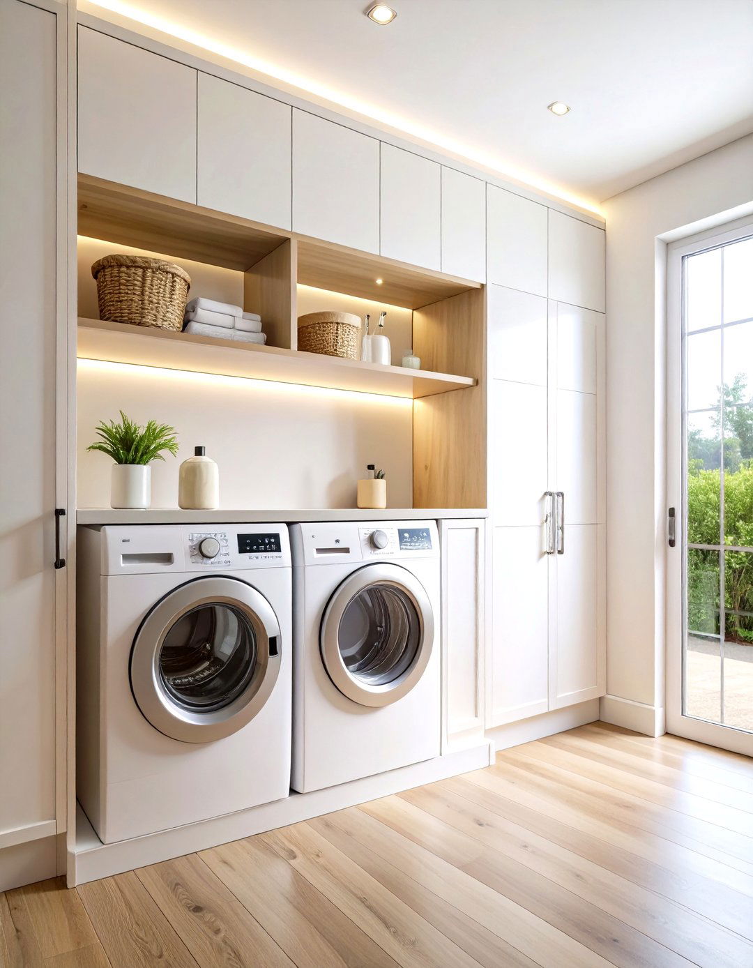 The Minimalist Laundry Closet - 30 laundry room closet ideas