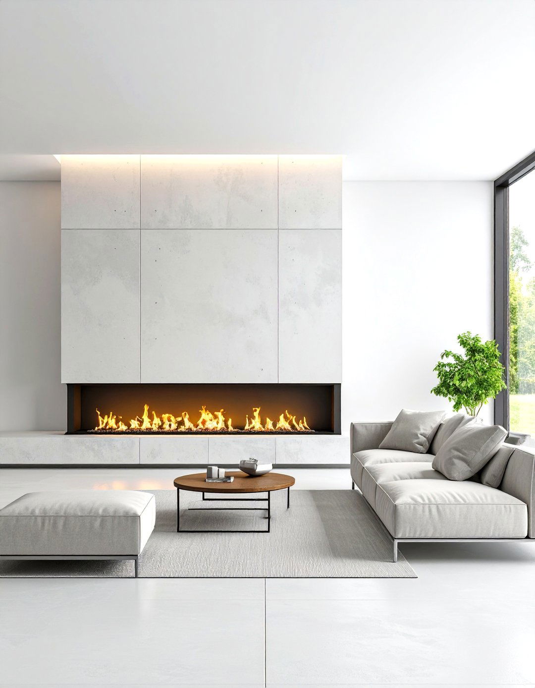 The Minimalist Living Room Fireplace Wall - 30 living room with fireplace decor ideas