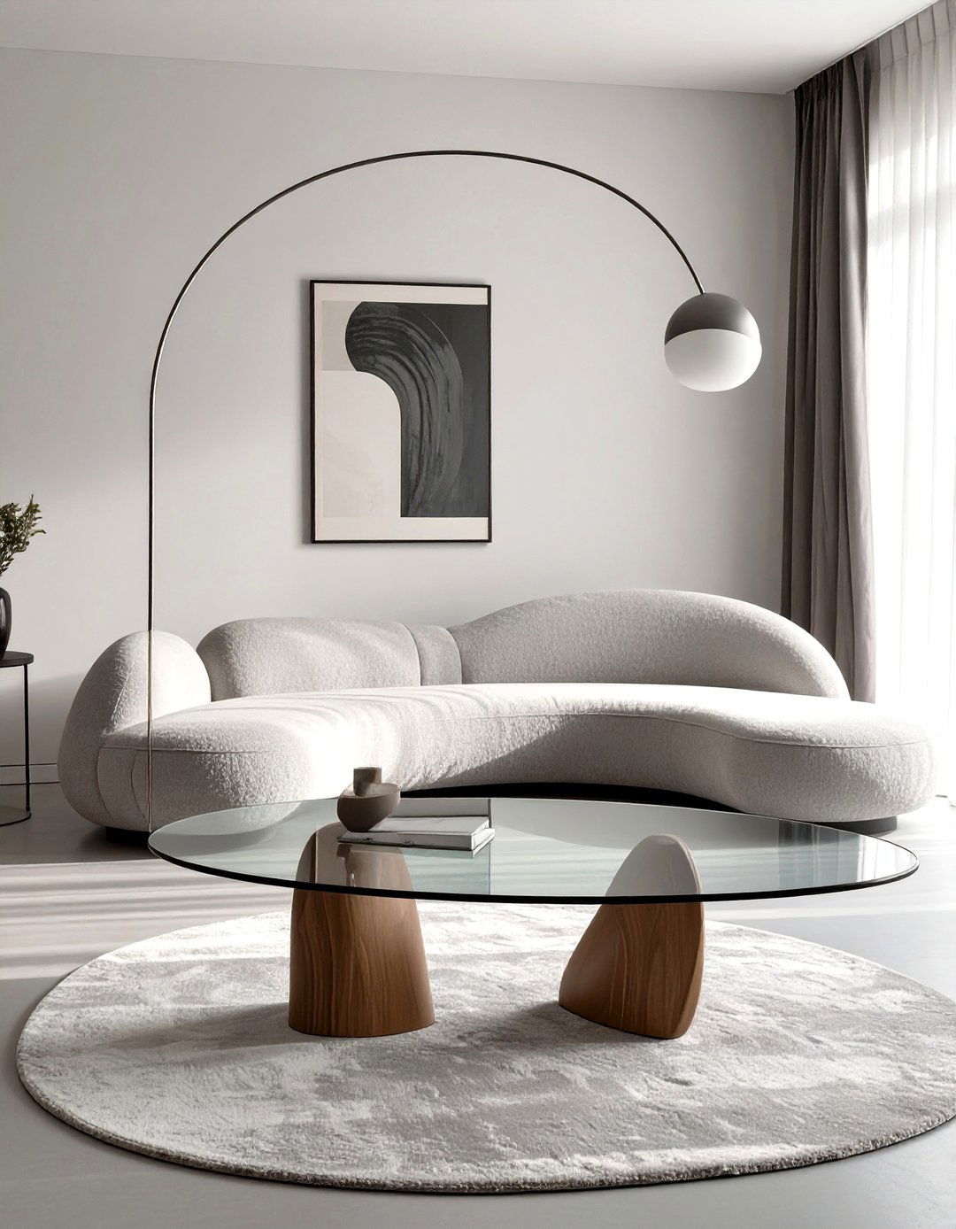The Minimalist Living Room with Sculptural Furniture - 30 mid century modern living room ideas