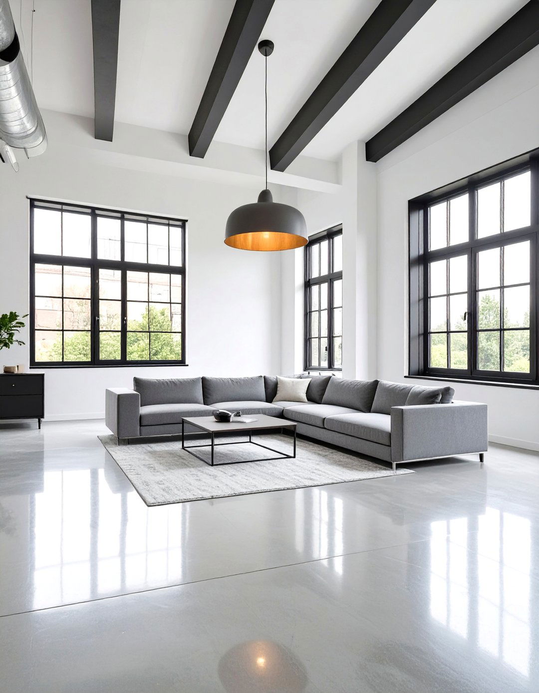 The Minimalist Loft Living Space - 30 modern industrial interior design ideas