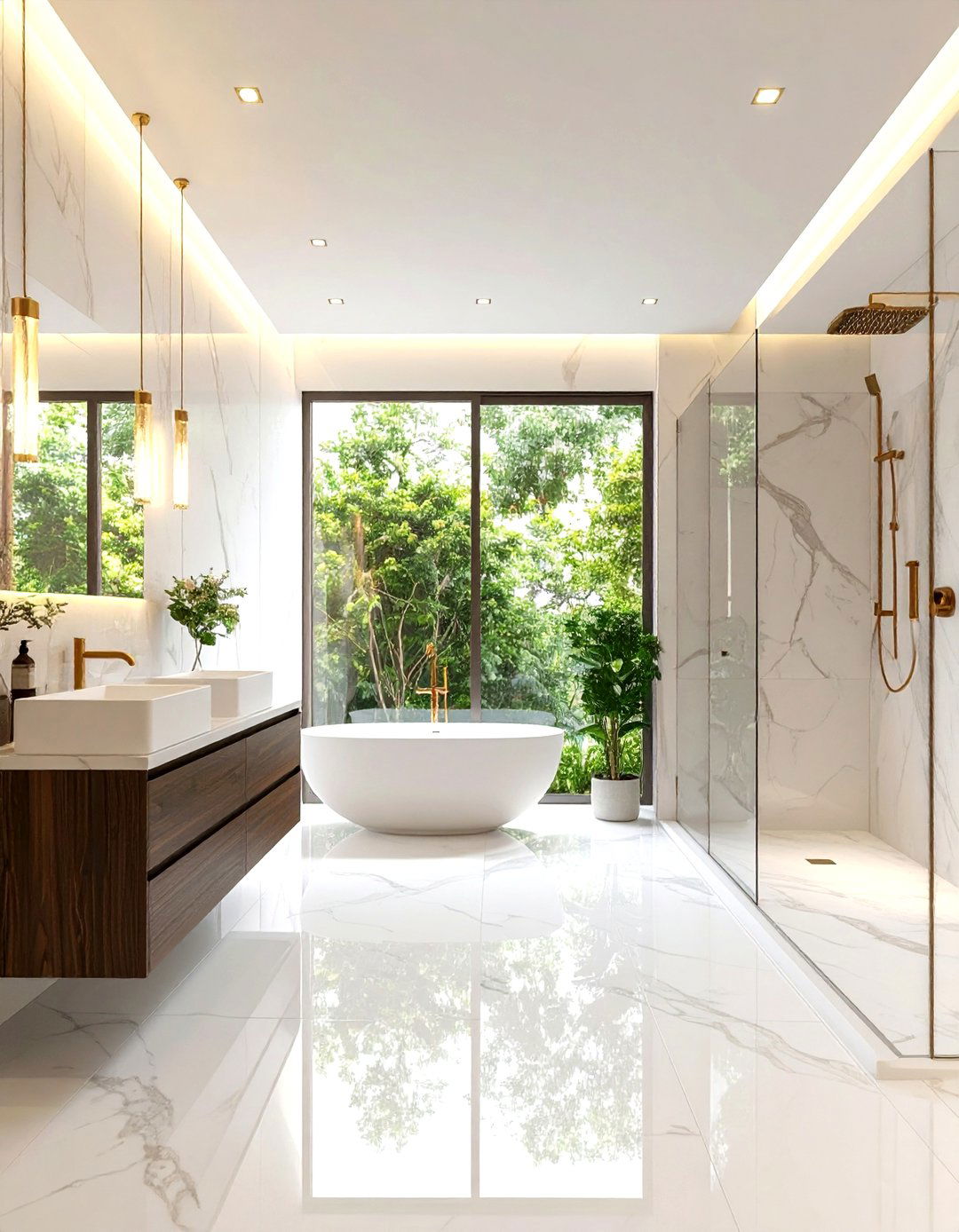 The Minimalist Marble Bathroom - 30 elegant bathroom ideas