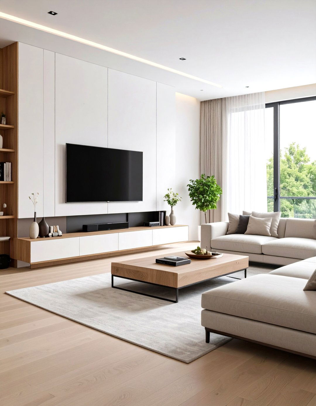 The Minimalist Media Center Living Room - 30 l shaped living room ideas