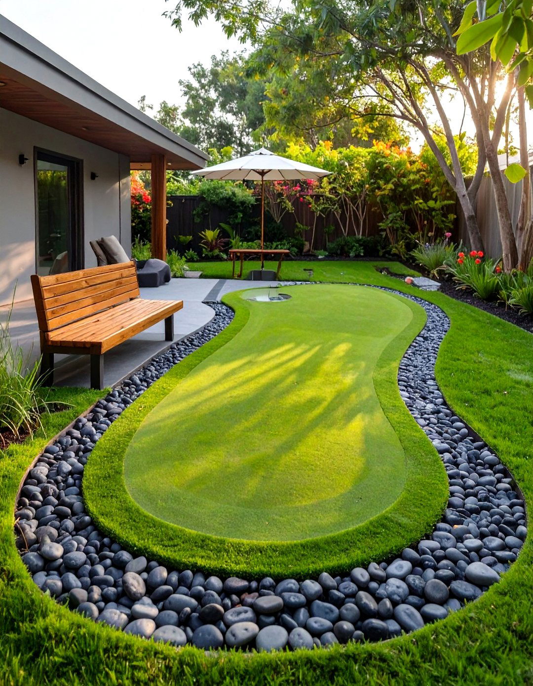 The Minimalist Modern Putting Green - 30 backyard putting green ideas