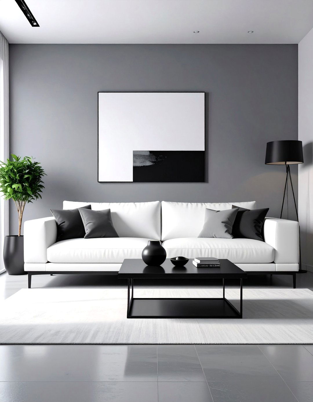 The Minimalist Monochrome Living Room - 30 living room modern ideas