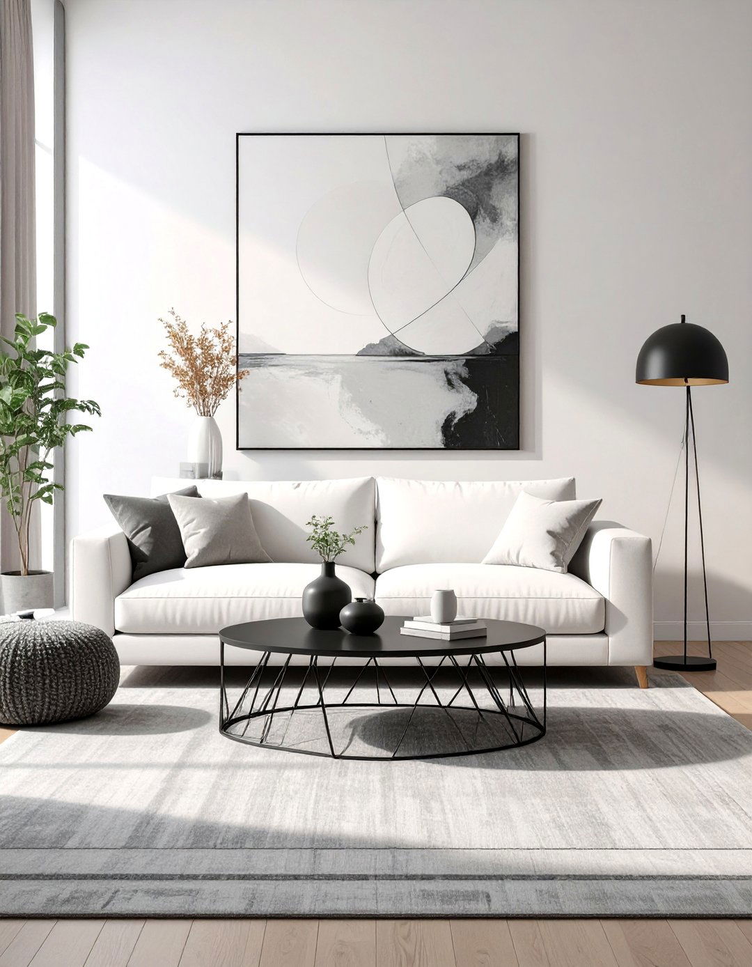 The Minimalist Monochrome Living Room - 30 apartment therapy living room ideas