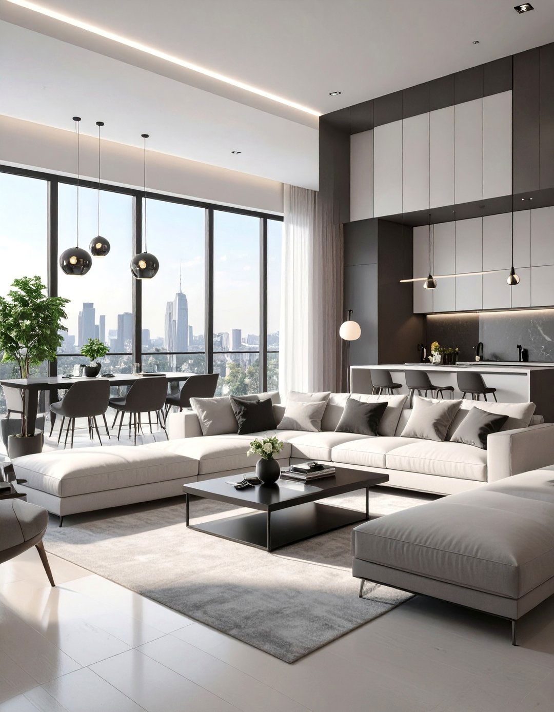 The Minimalist Monochrome Studio - 30 apartment interior design ideas