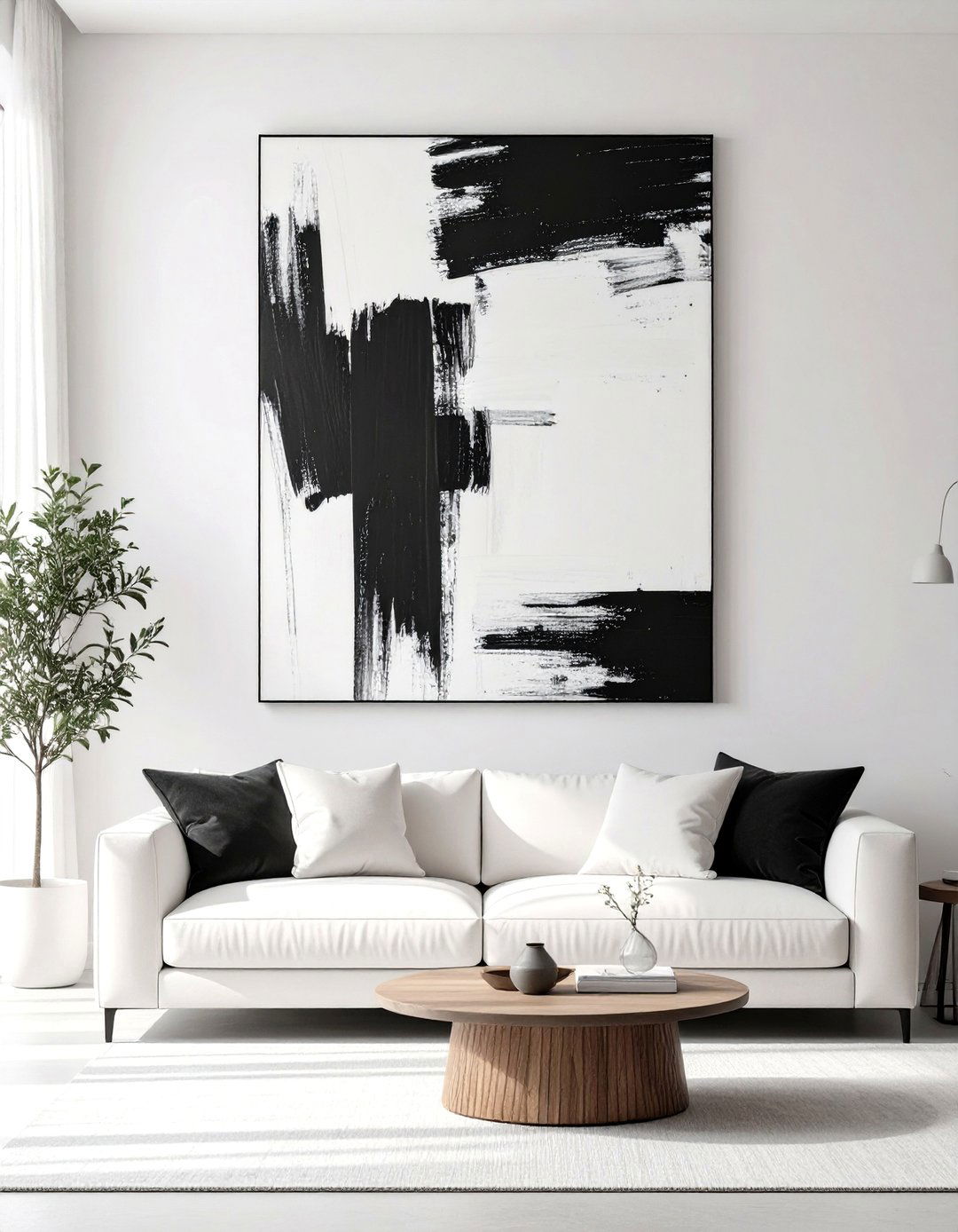 The Minimalist Oversized Single Artwork - 30 home wall decor ideas