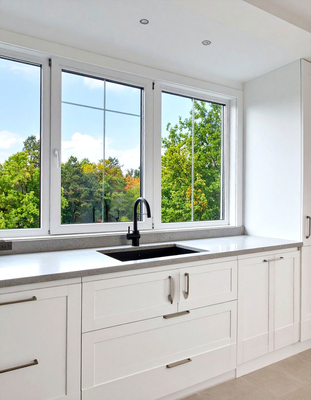 The Minimalist Picture Window Kitchen - 30 kitchen window ideas over sink