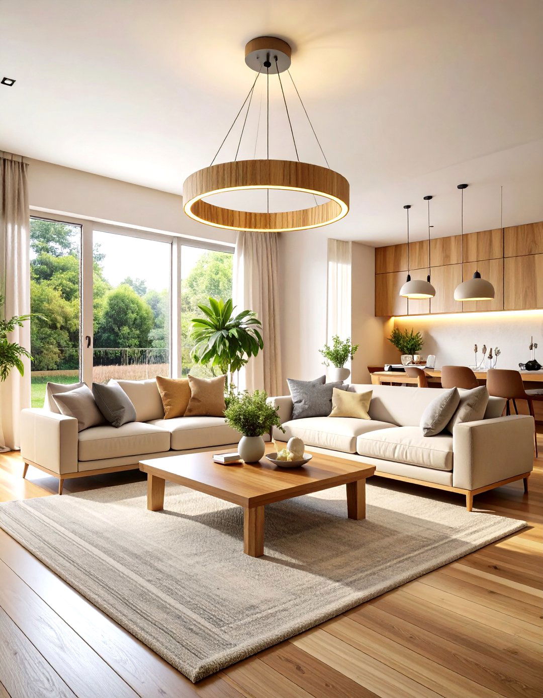 The Minimalist Ring Chandelier - 30 living room chandelier ideas