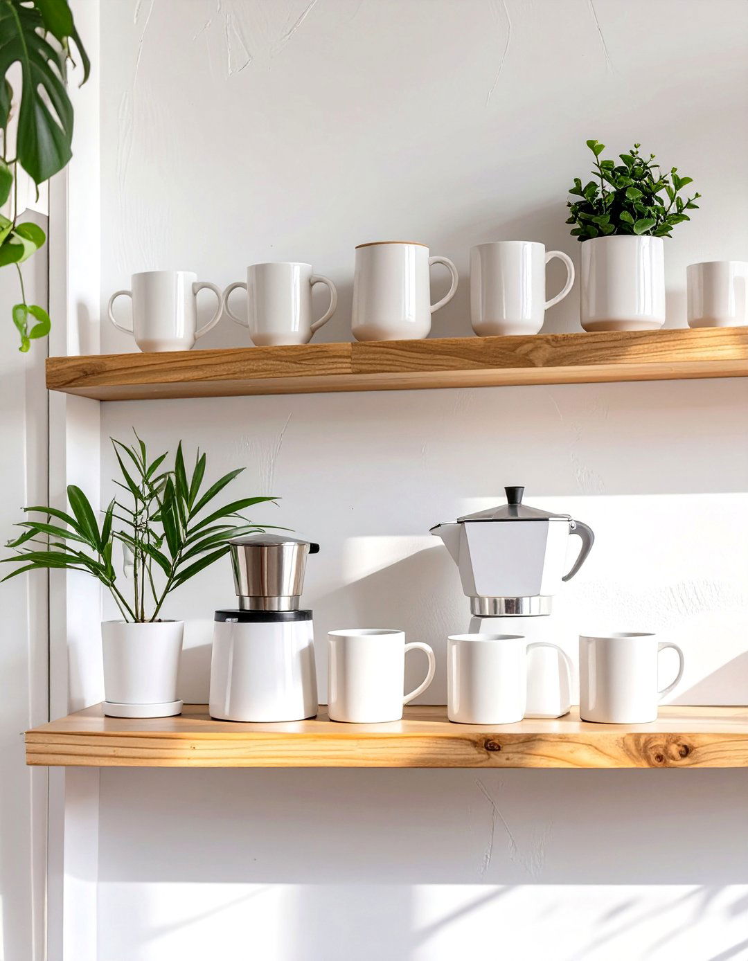 The Minimalist Scandinavian Kitchen Coffee Setup - 30 coffee bar ideas for kitchen