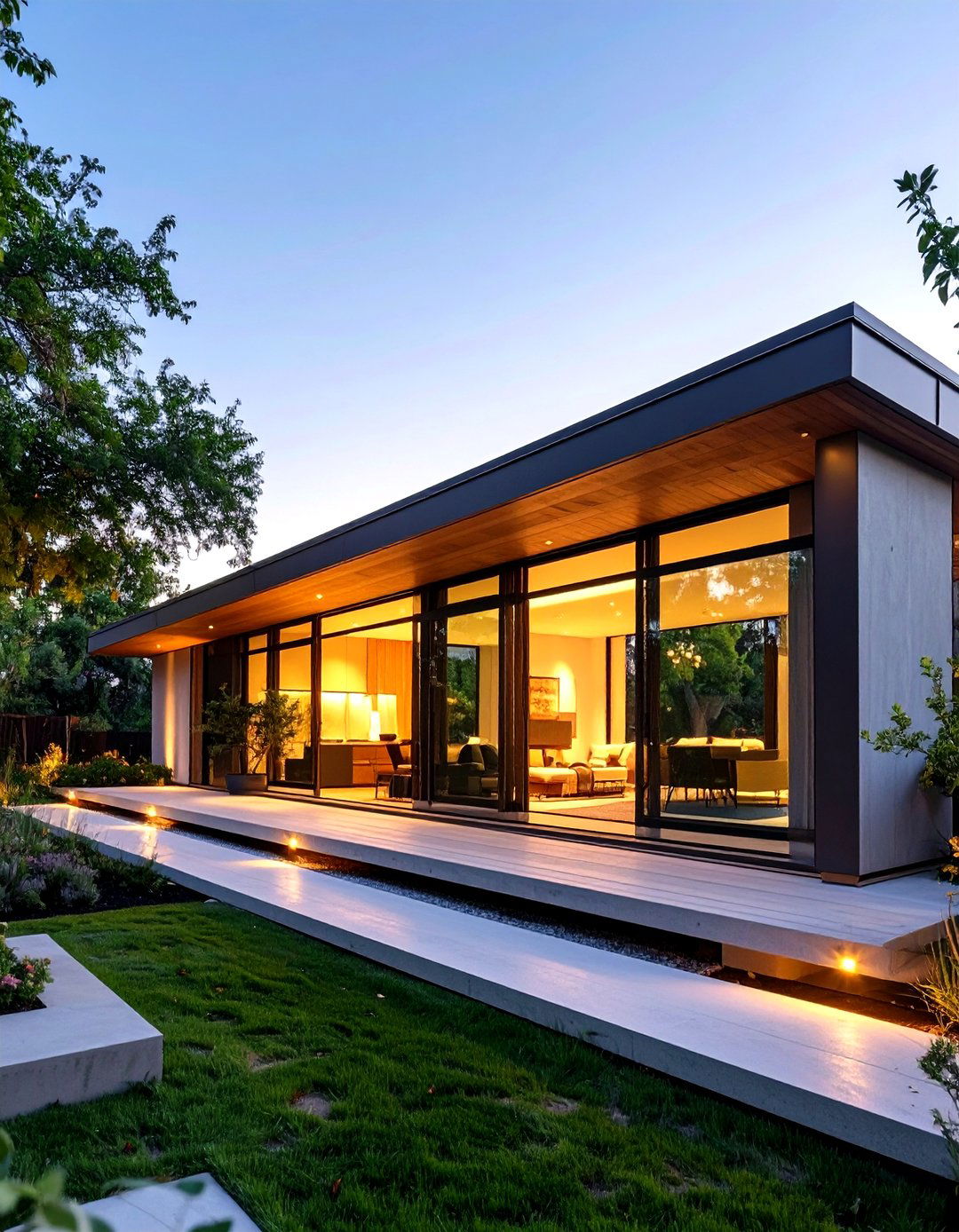 The Minimalist Single Story Pavilion - 30 low budget modern 3 bedroom house design ideas