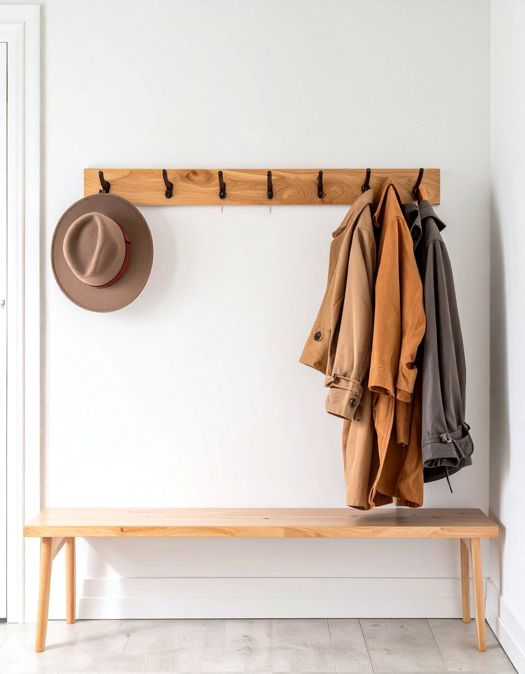 The Minimalist Wall Hooks - 30 open closet ideas