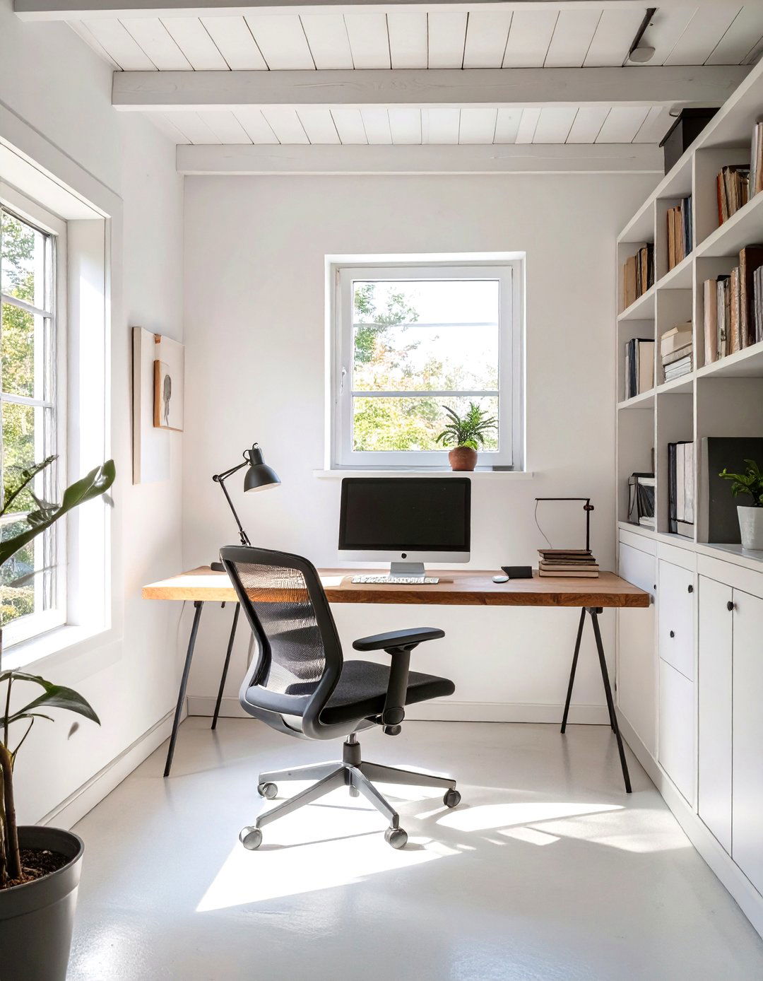 The Minimalist Writers Retreat Garage Office - 30 garage office ideas