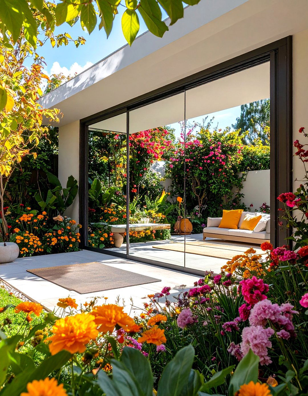 The Mirror Wall Outdoor Room - 30 backyard gym ideas