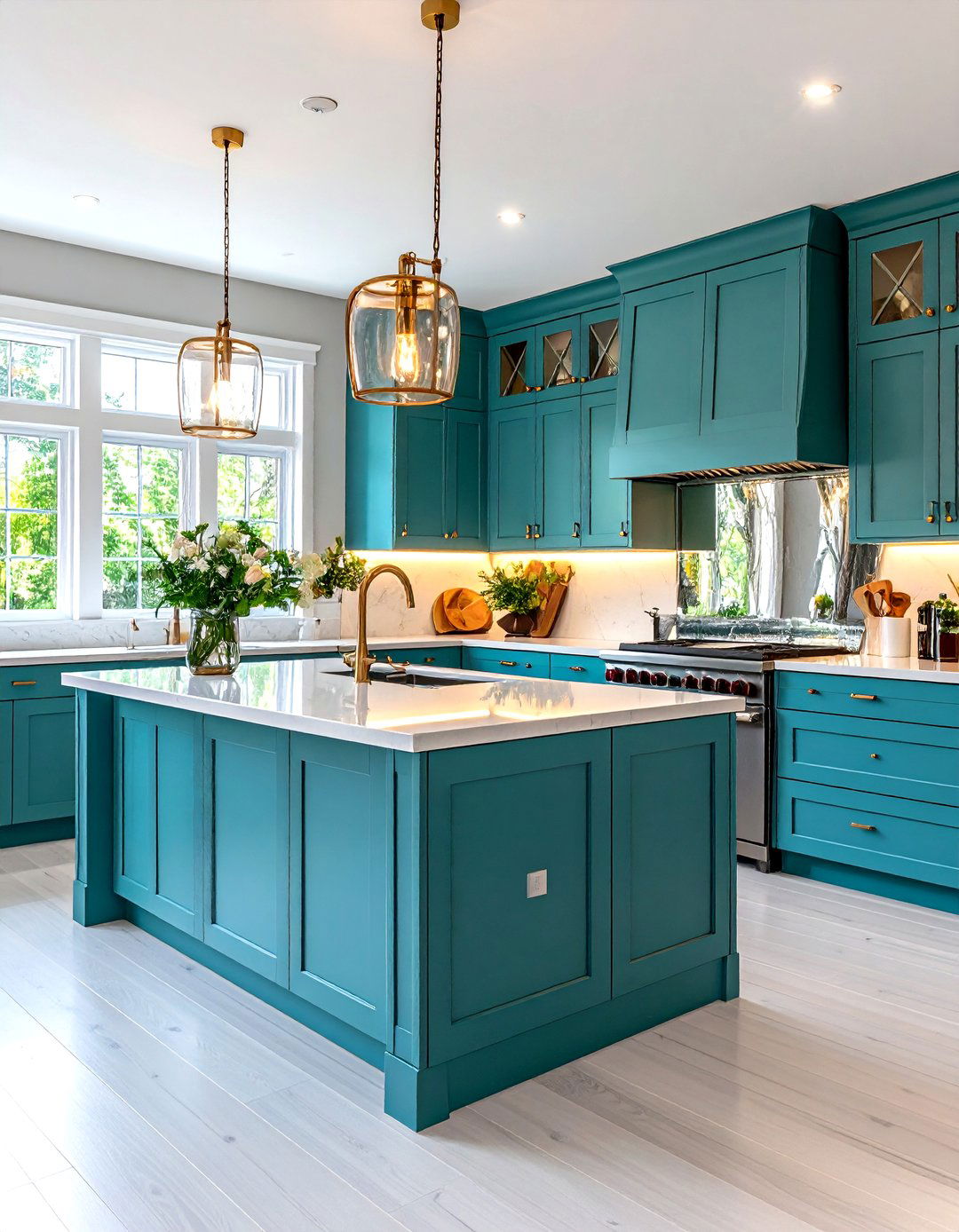 The Mirrored Backsplash Kitchen - 30 kitchen ideas for small spaces
