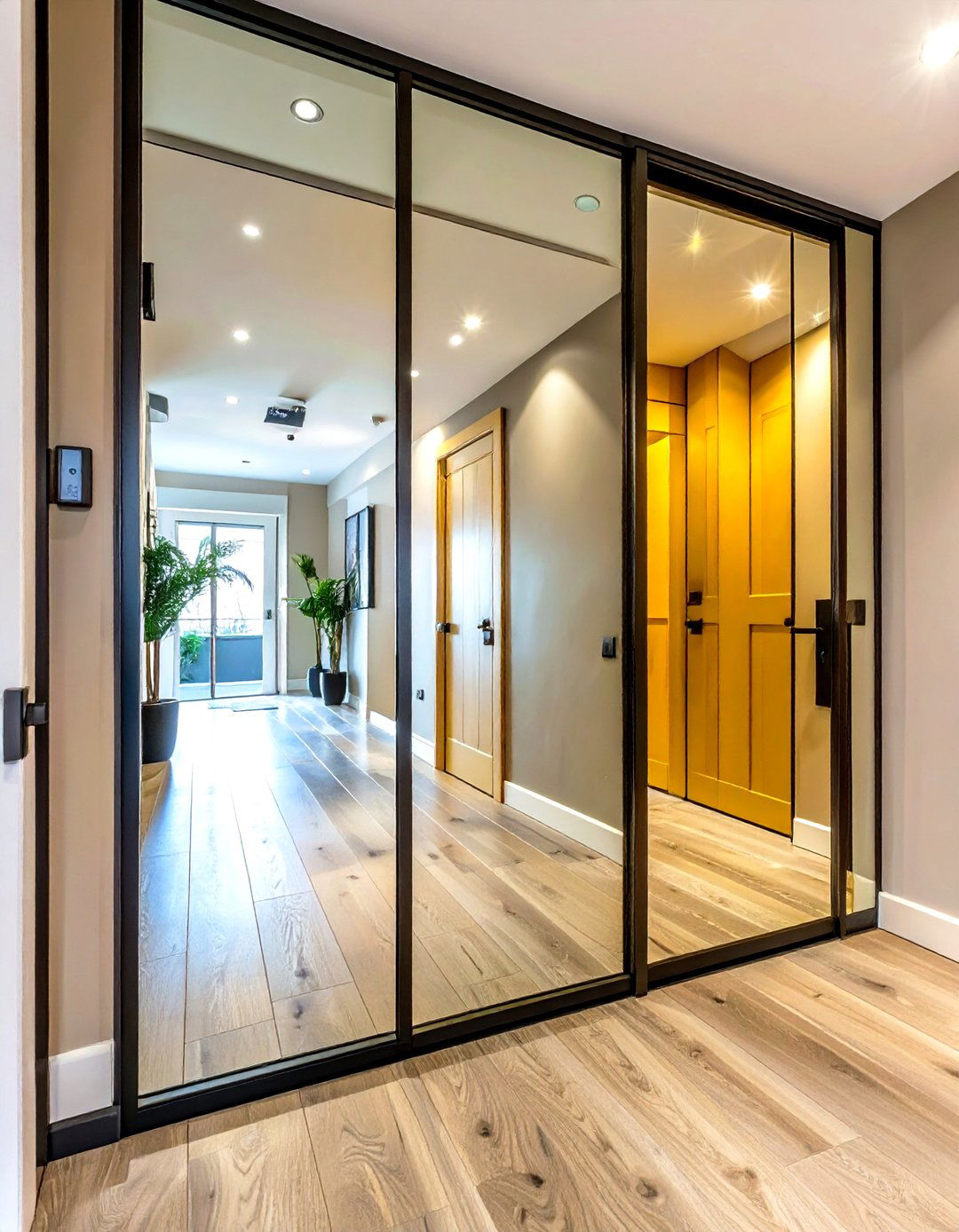 The Mirrored Basement Door - 30 basement door ideas
