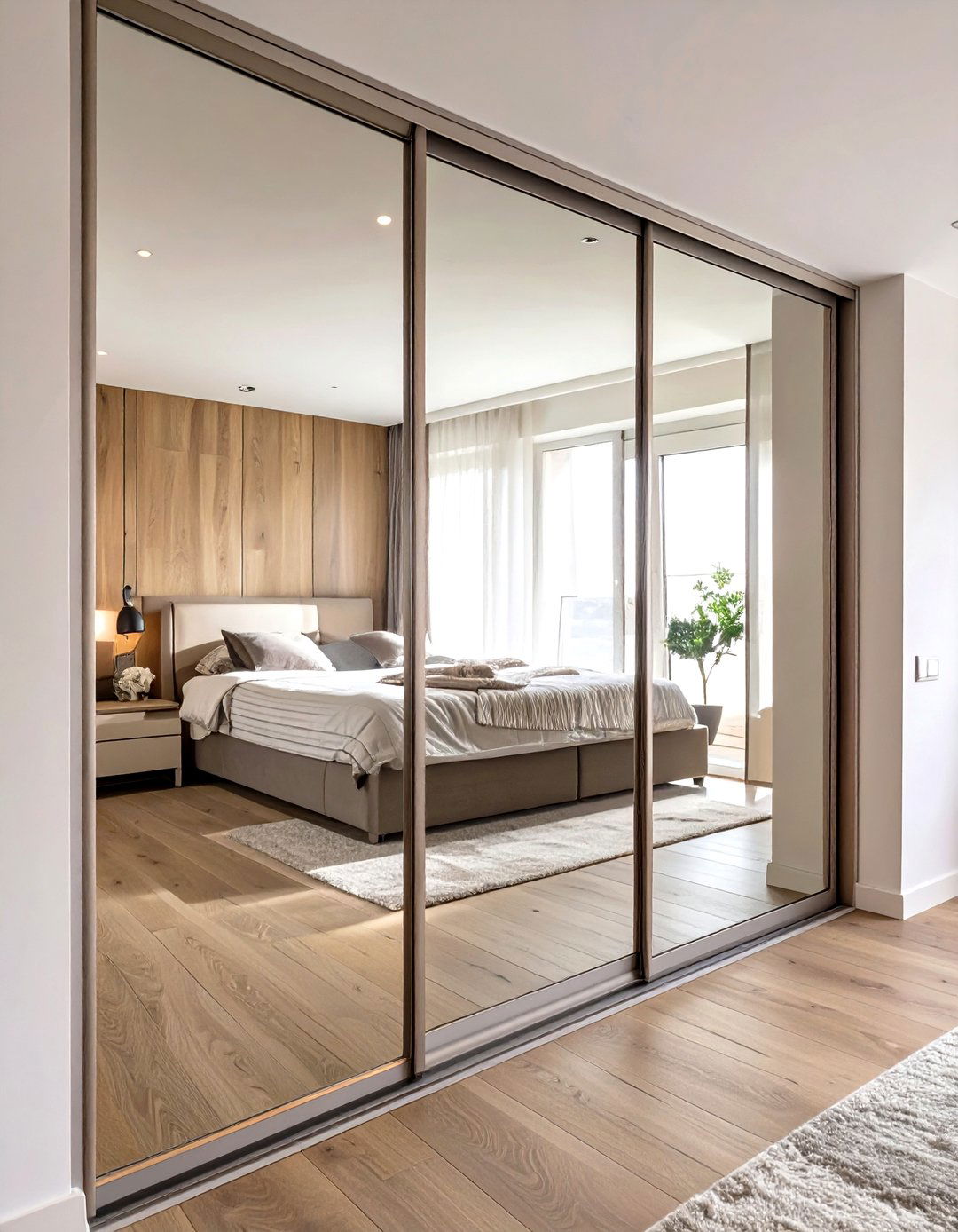 The Mirrored Door Wardrobe - 30 built in wardrobe ideas