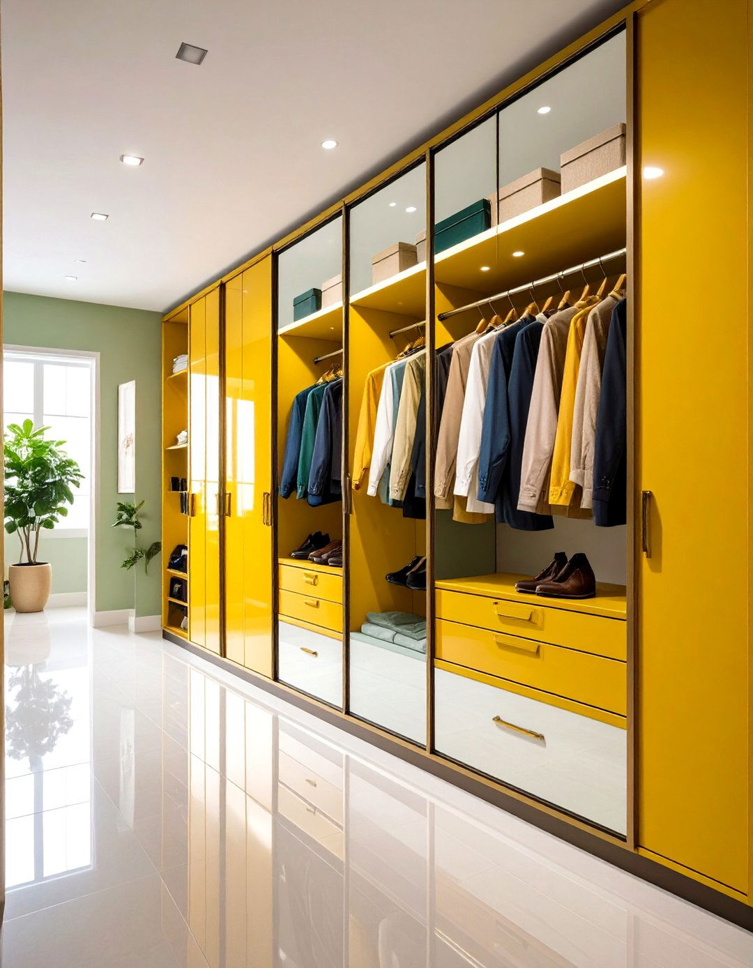 The Mirrored Illusion Hallway Closet - 30 hallway closet ideas