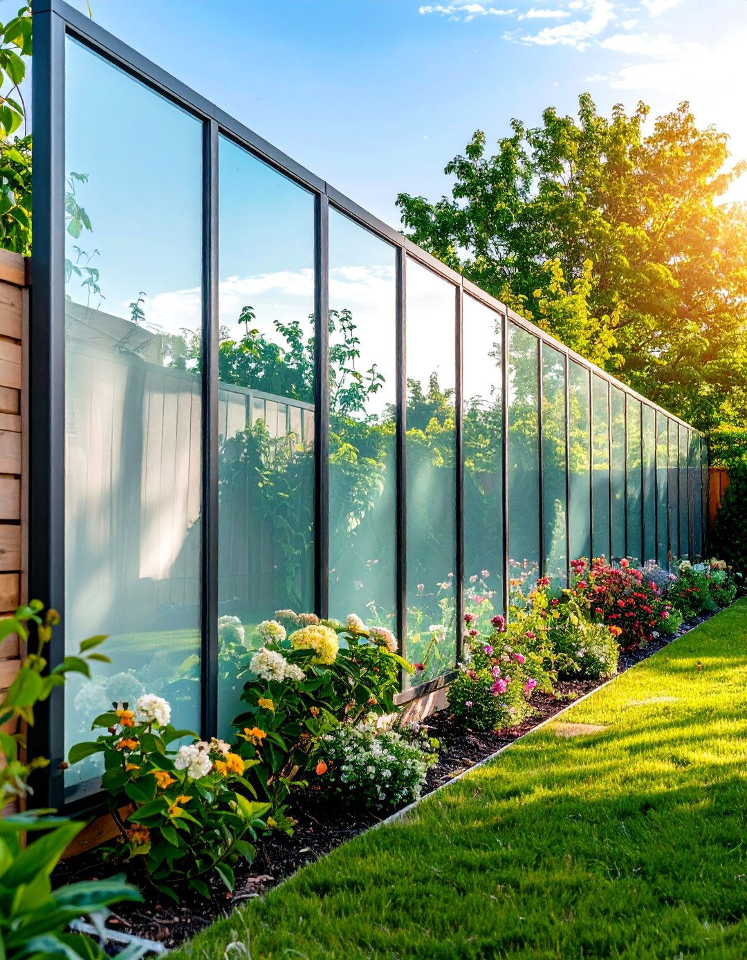 The Mirrored Panel Fence - 30 backyard fence ideas