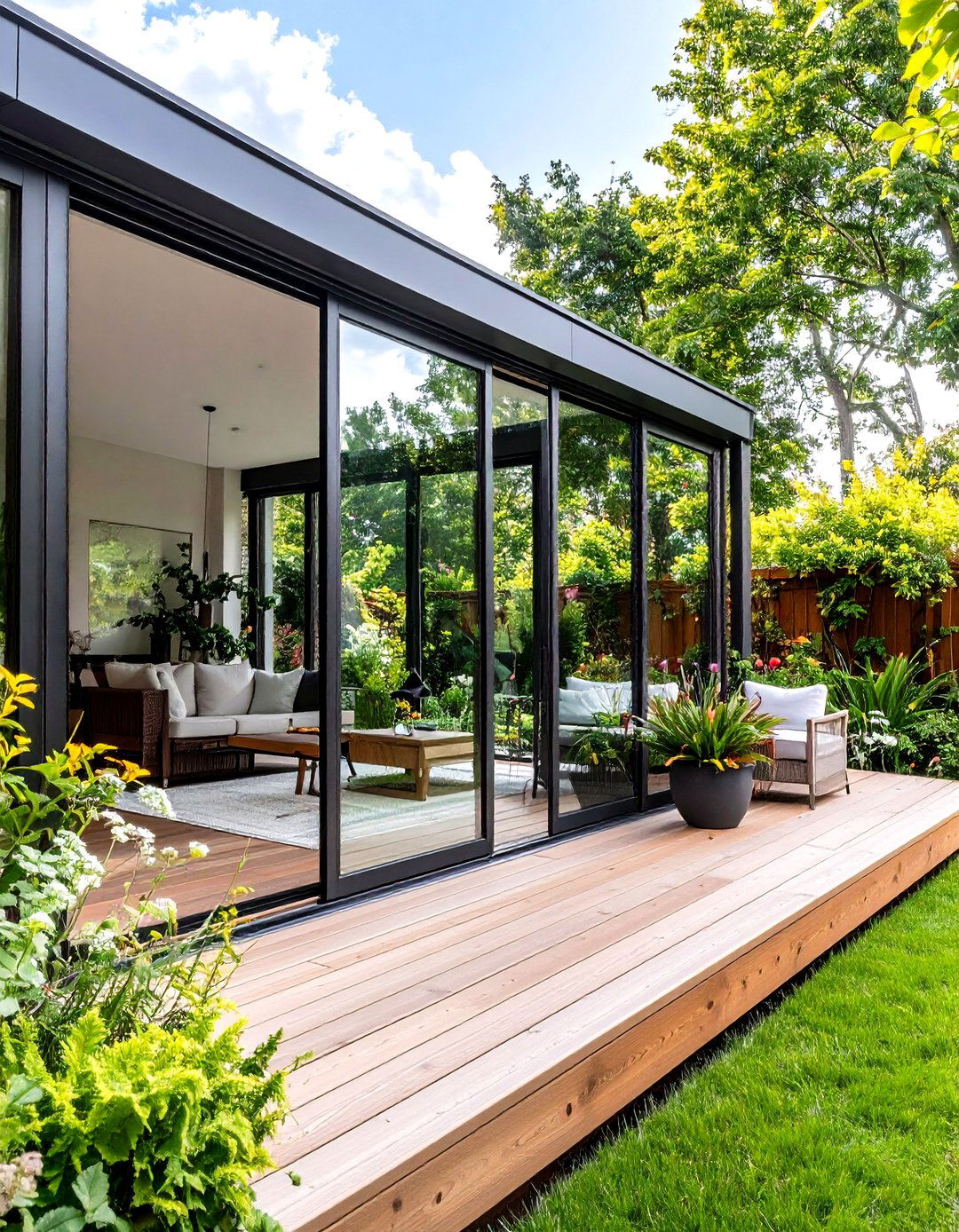 The Mirrored Screen Illusion - 30 deck privacy screen ideas