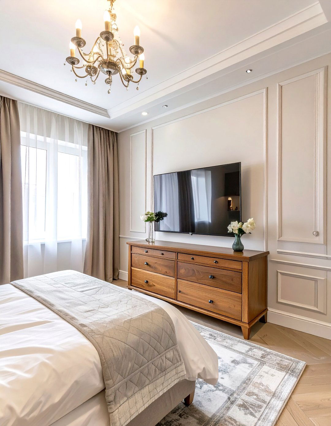 The Mirrored TV Illusion Bedroom - 30 broom tv ideas