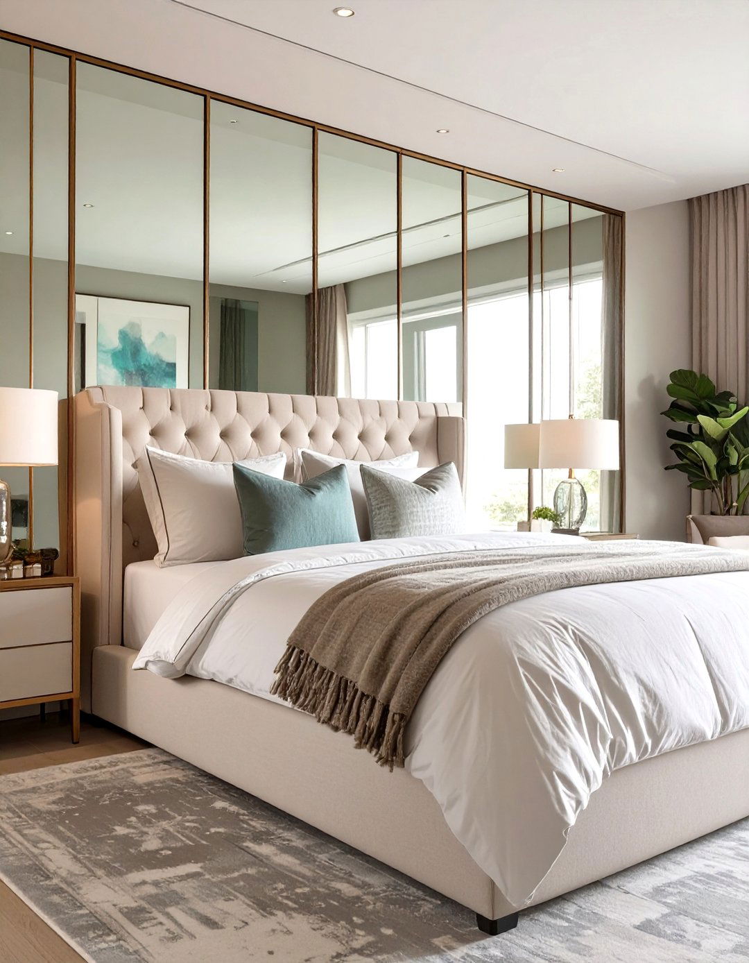 The Mirrored Wall Bedroom - 30 master modern luxury bedroom design ideas