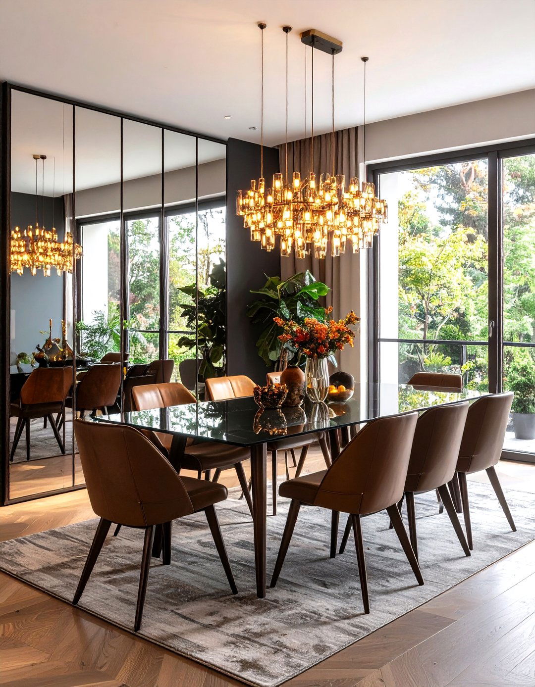 The Mirrored Wall Dining Space - 30 1970s interior design ideas