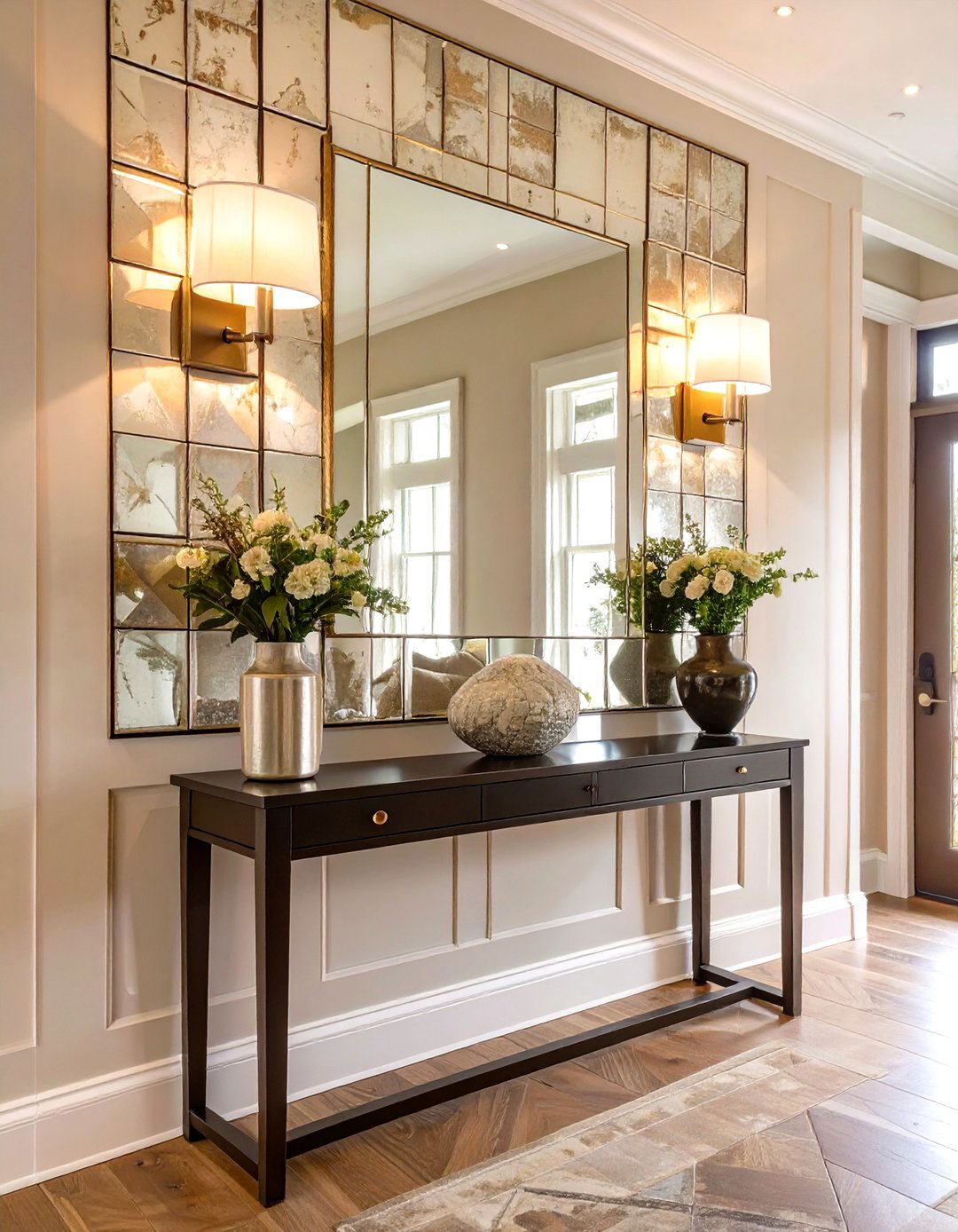 The Mirrored Wall Panel Entryway Mirror - 30 modern entryway mirror ideas