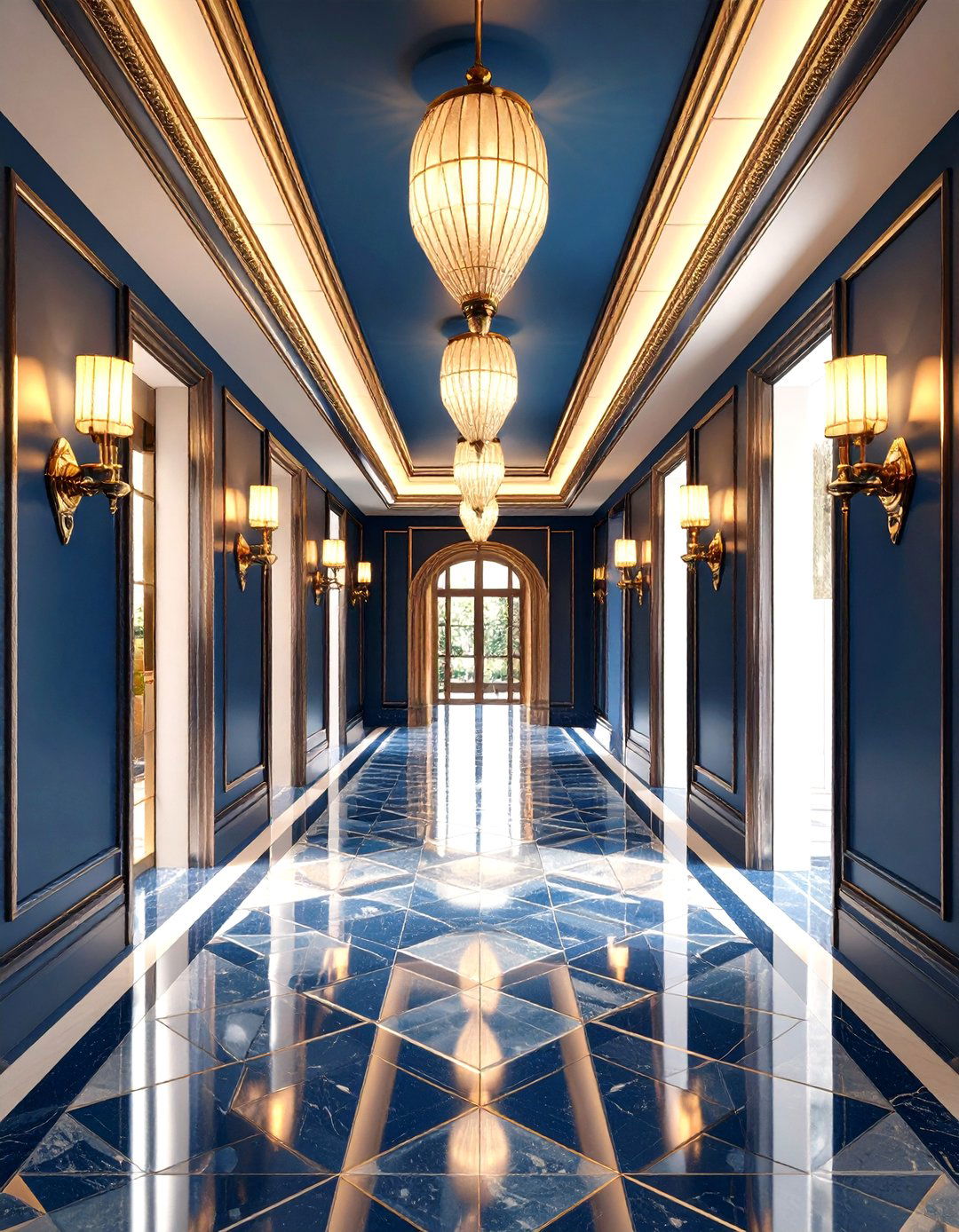 The Mirrored and Metallic Hallway - 30 1920's art deco interior design ideas