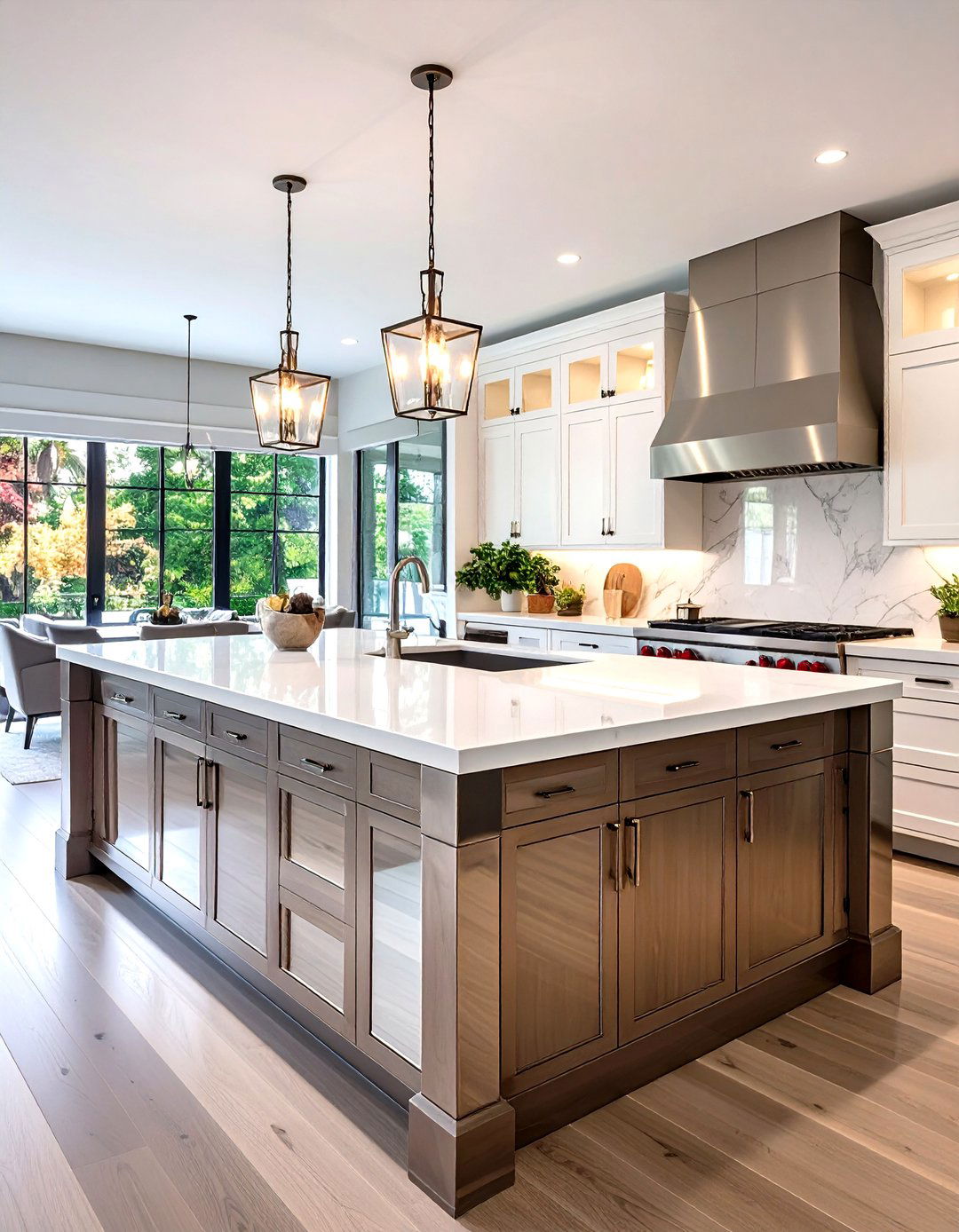 The Mirrored or Metallic Kitchen Island - 30 kitchen islands ideas