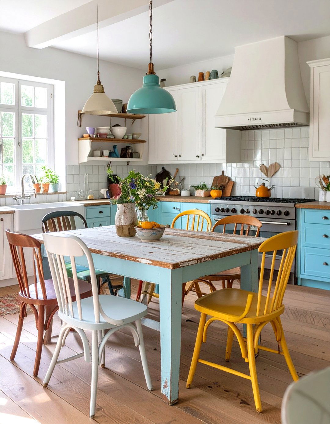 The Mismatched Chairs Kitchen - 30 french country kitchen ideas