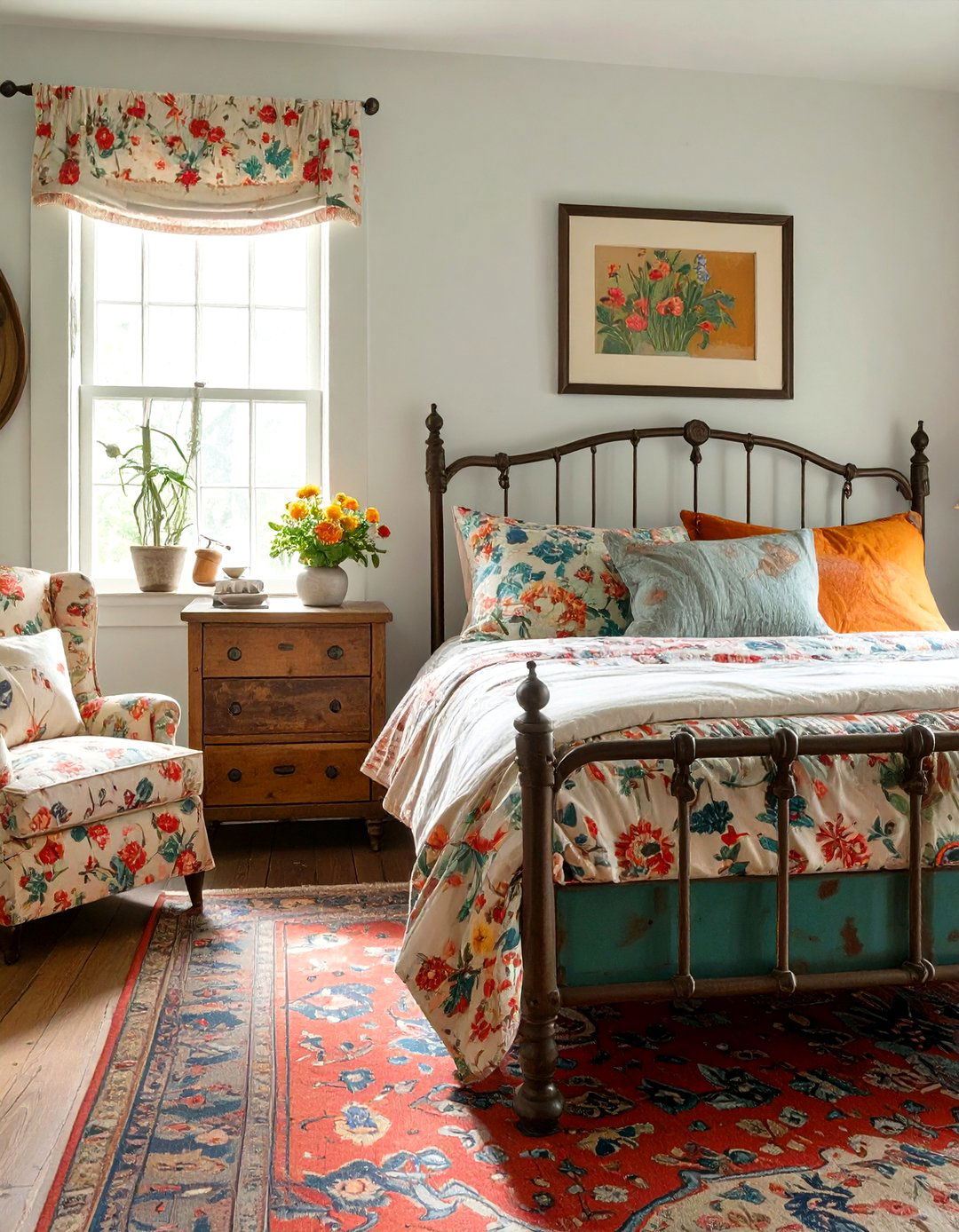 The Mismatched Vintage Finds Bedroom - 30 cottagecore bedroom ideas