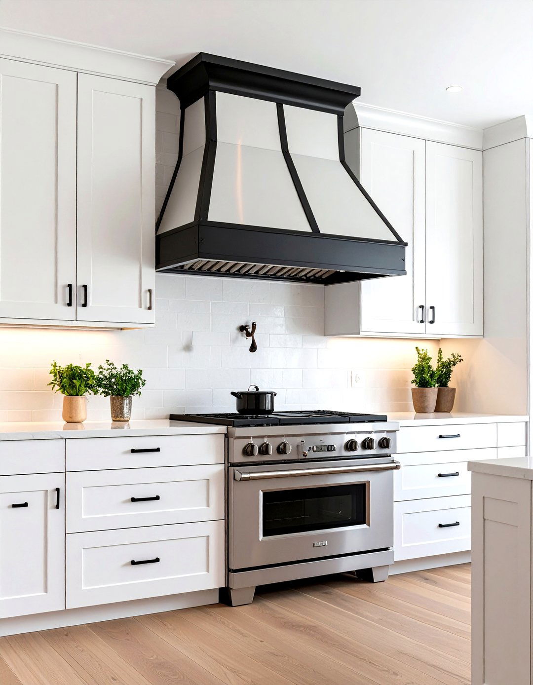 The Mixed Material Kitchen Hood - 30 kitchen range hood ideas