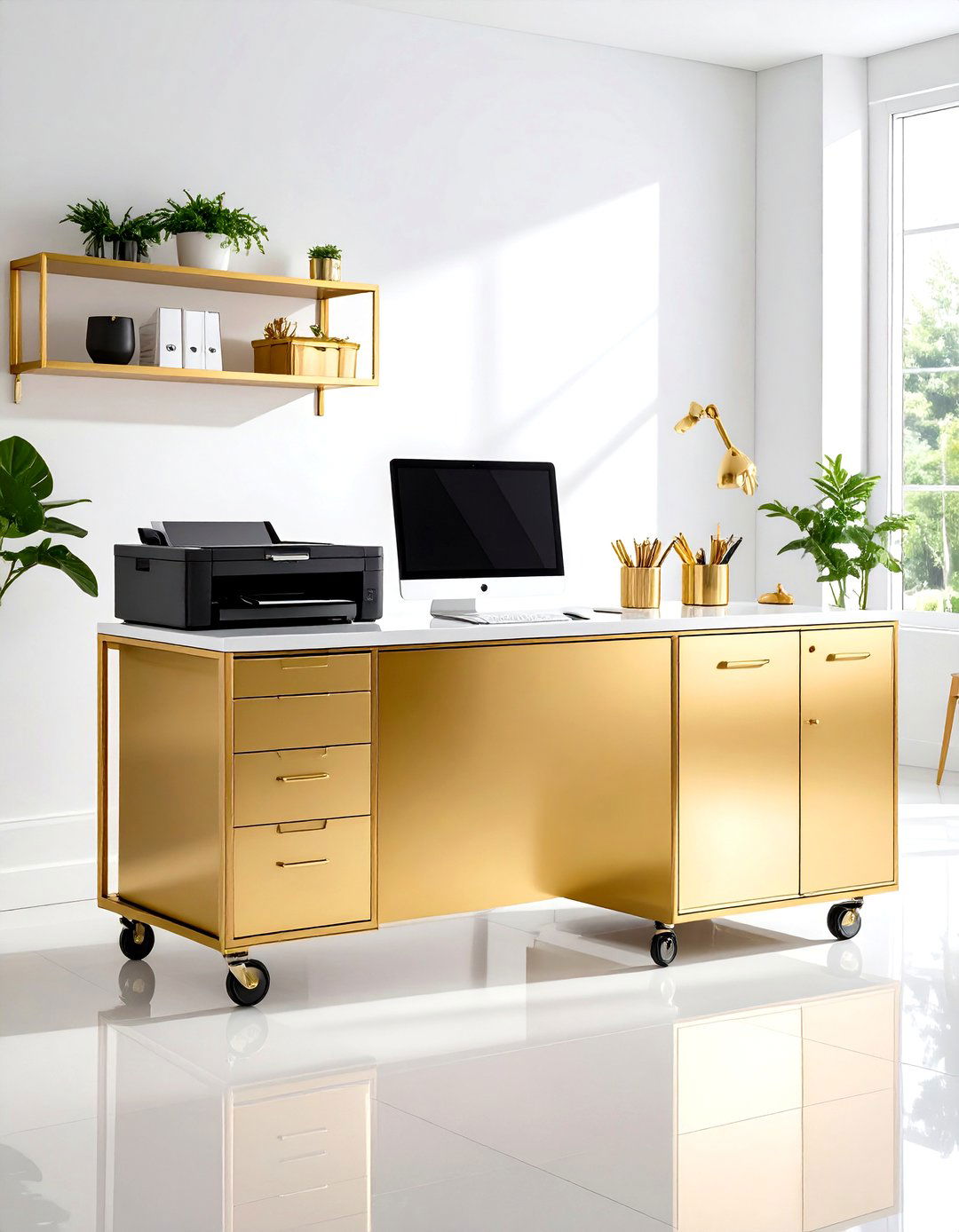The Mobile Cart and Rolling File Cabinet - 30 home office storage ideas
