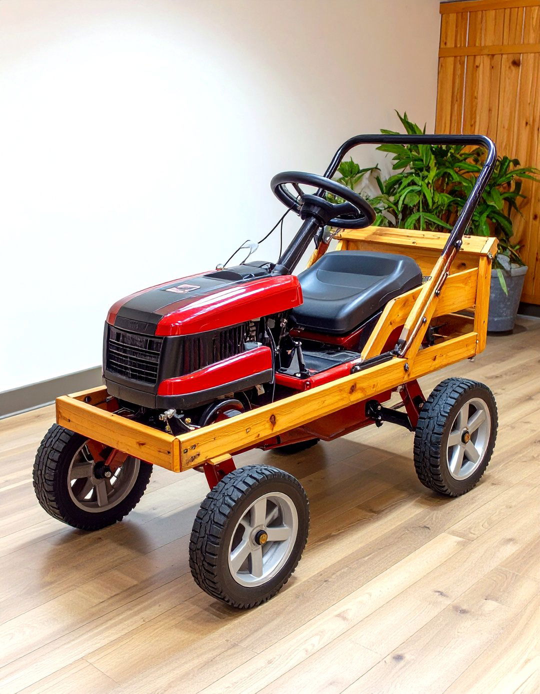 The Mobile Mower Cart - 30 lawn mower storage ideas