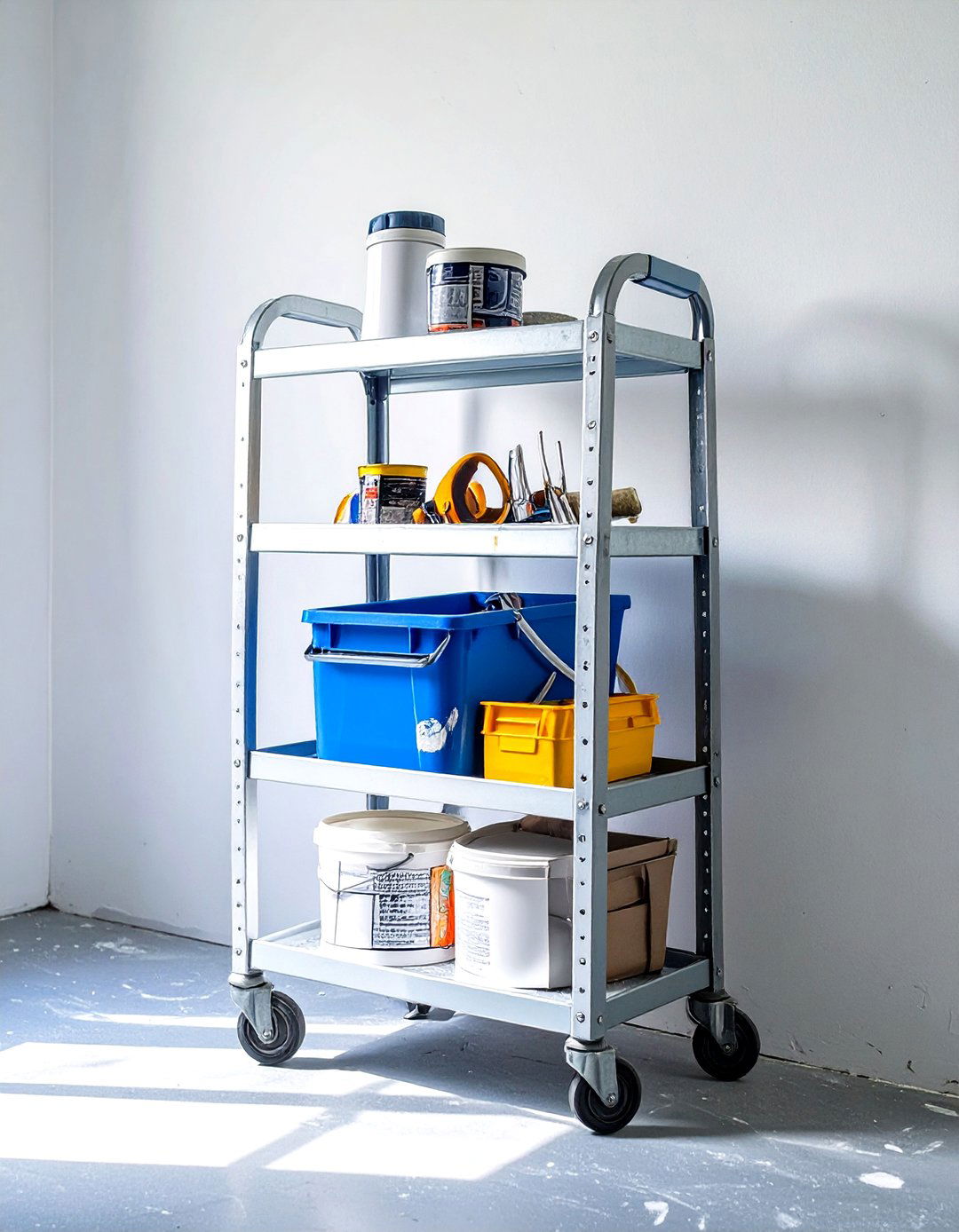 The Mobile Project Cart Garage Workbench - 30 cool garage workbench ideas