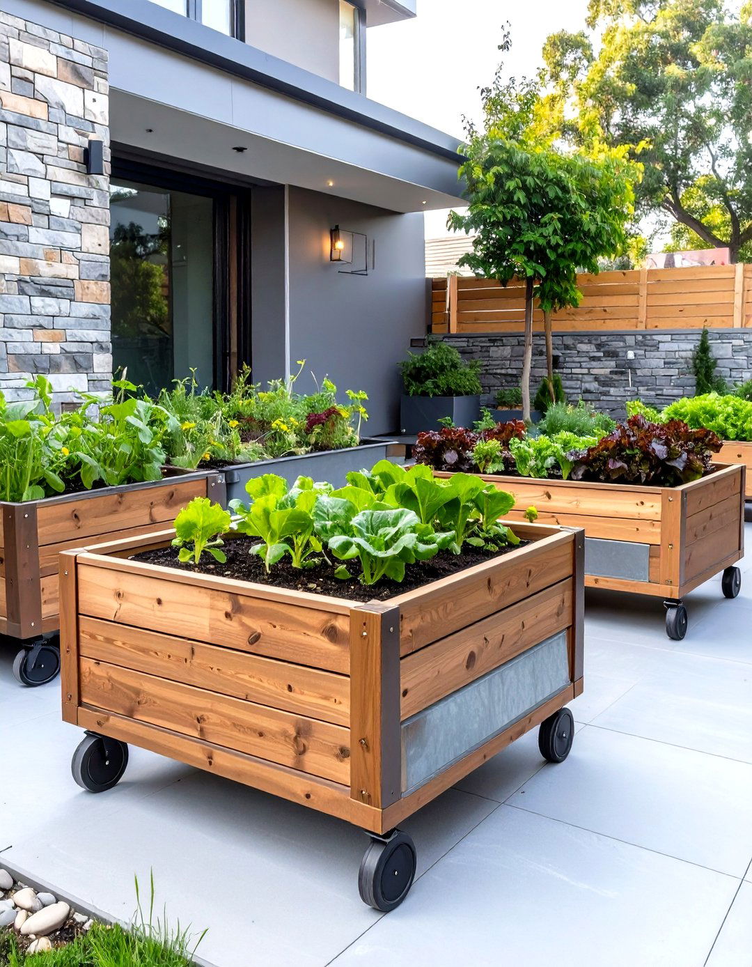 The Mobile Vegetable Garden on Wheels - 30 creative vegetable garden design ideas